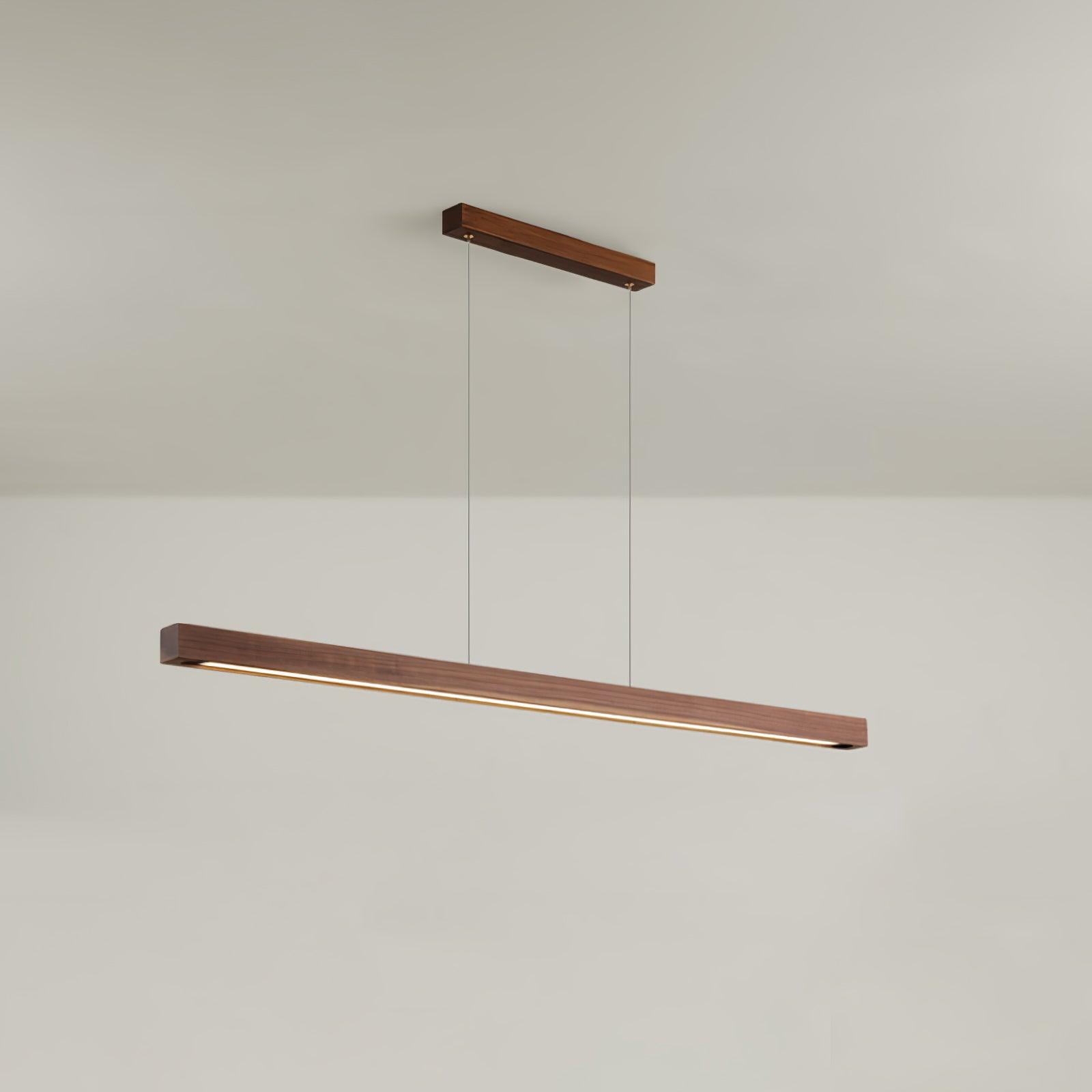 Xylo Designer Linear Rod Shaped Pendant Light Wood - Neutralighting