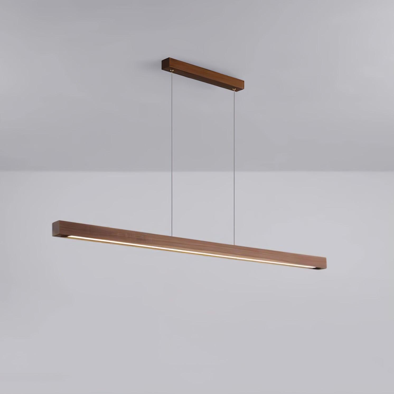 Xylo Designer Linear Rod Shaped Pendant Light Wood - Neutralighting