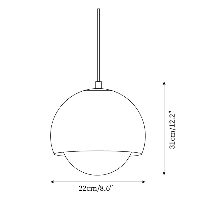 Pendant Light Glass Globe Retro Modern Style Colorful Soft Illumination - Neutralighting