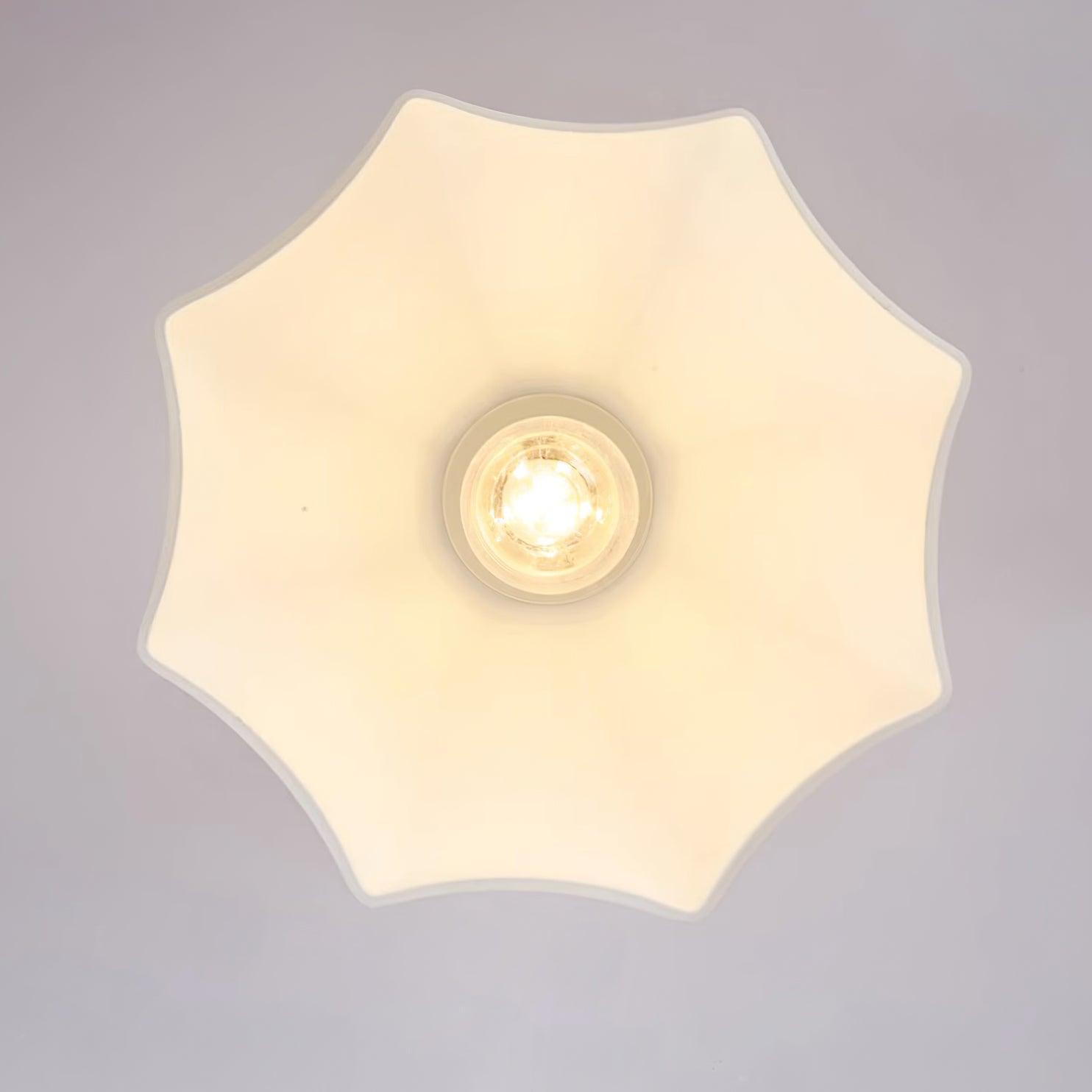 Avelin Brass Base and Opal Glass Flush Mount Ceiling Light - Neutralighting