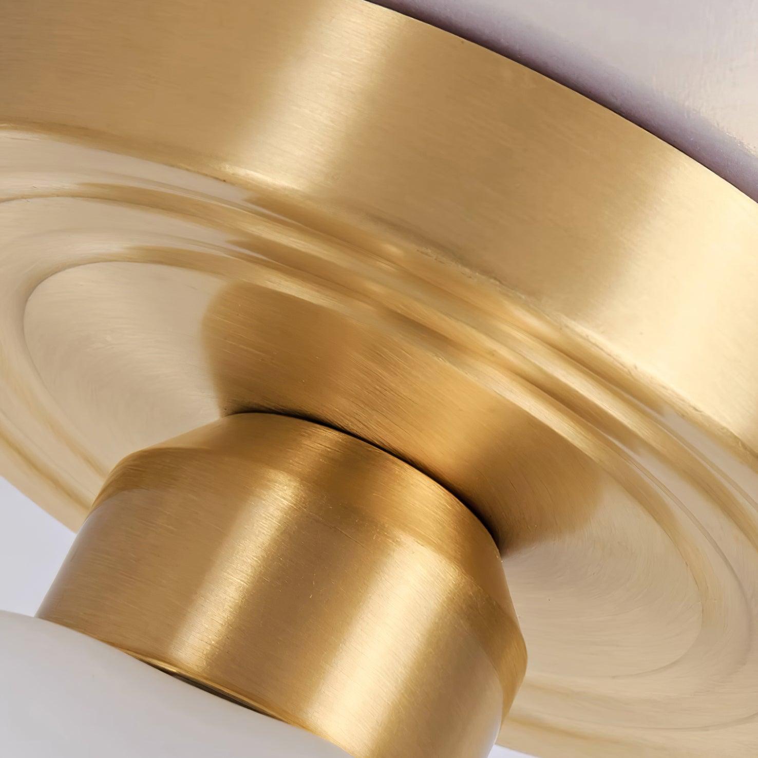 Avelin Brass Base and Opal Glass Flush Mount Ceiling Light - Neutralighting