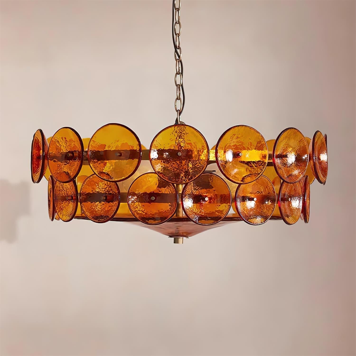 Ventilo Amber Glass Chandelier - Neutralighting