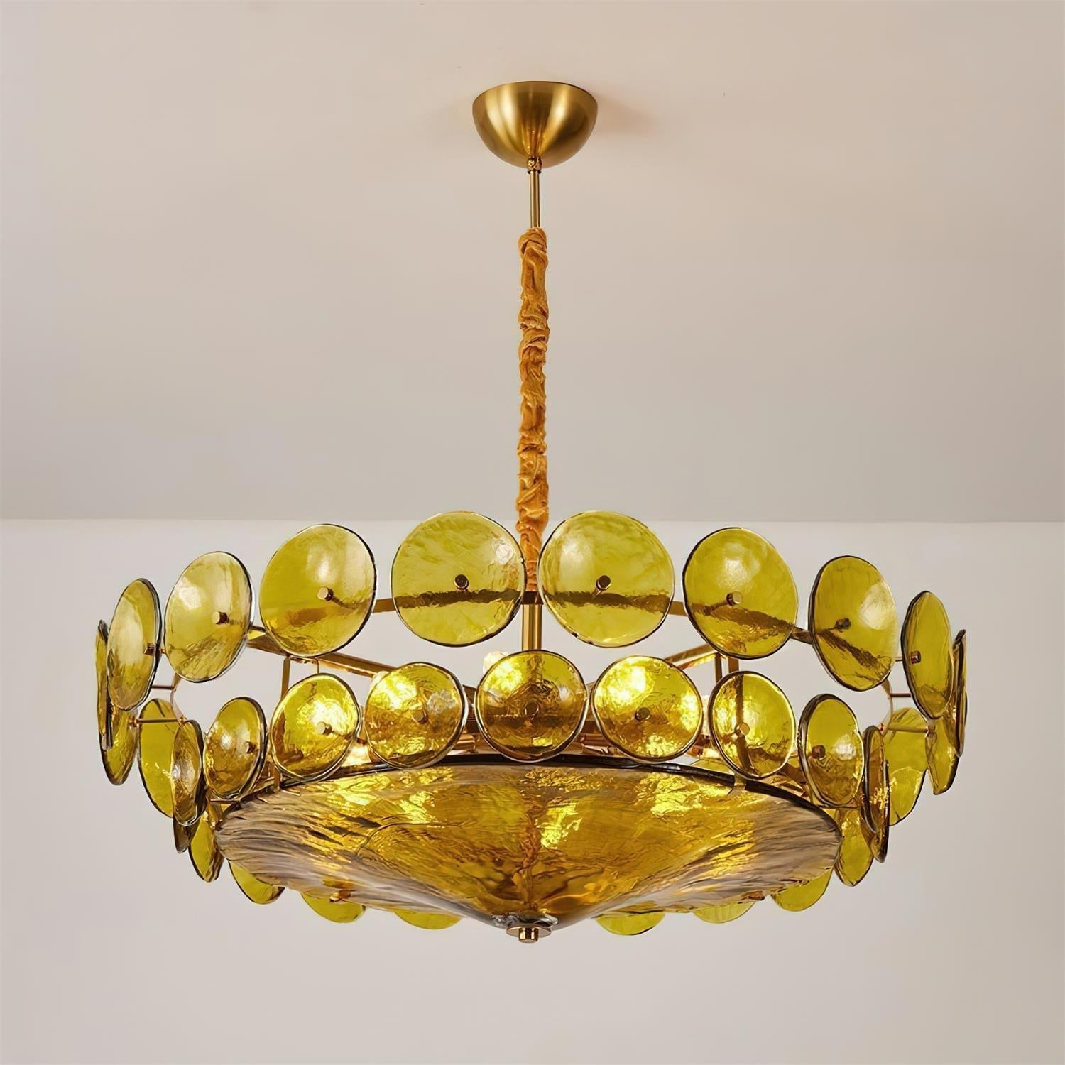 Ventilo Amber Glass Chandelier - Neutralighting