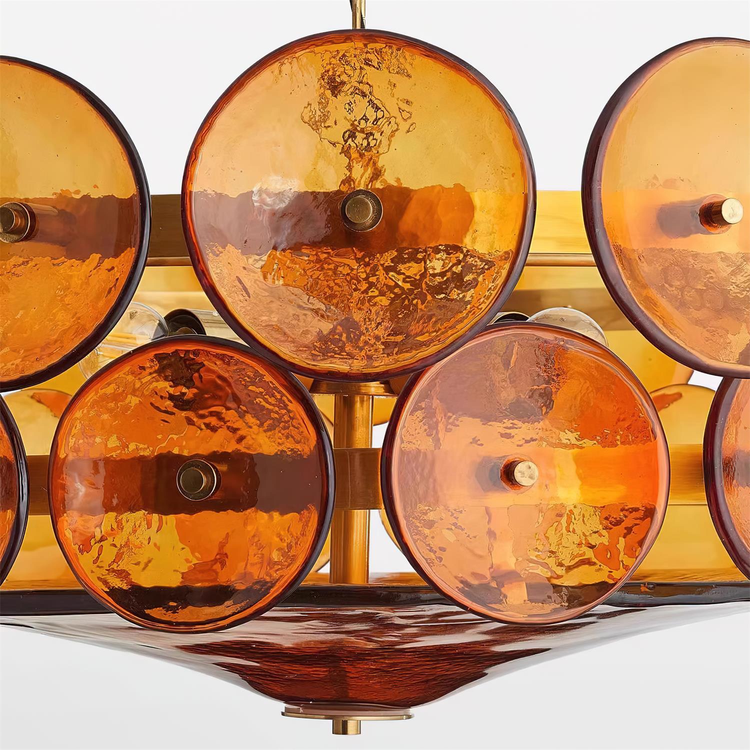Ventilo Amber Glass Chandelier - Neutralighting