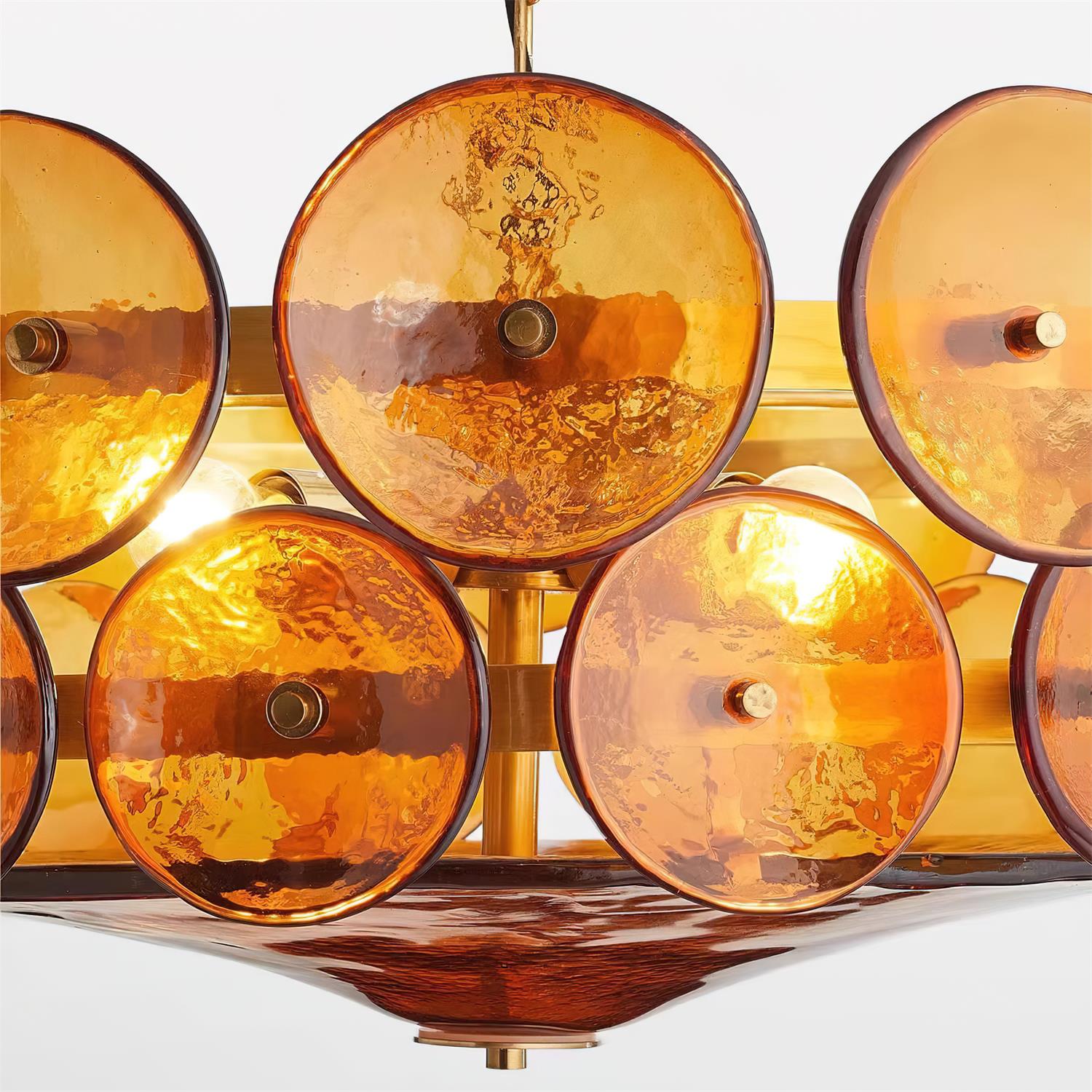 Ventilo Amber Glass Chandelier - Neutralighting