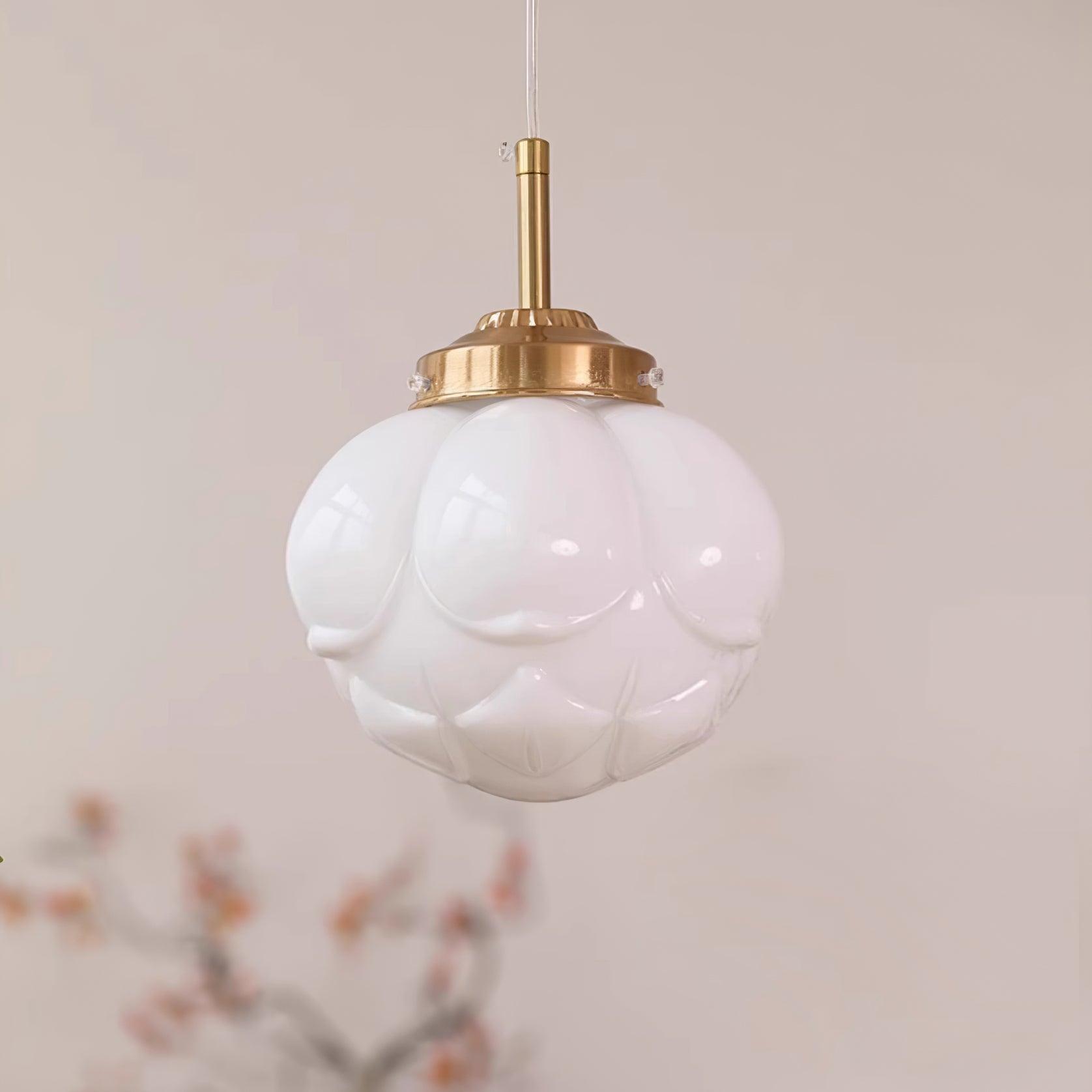Pendant Lamp Metal and Glass Lotus Flower Shade Artistic Retro - Neutralighting