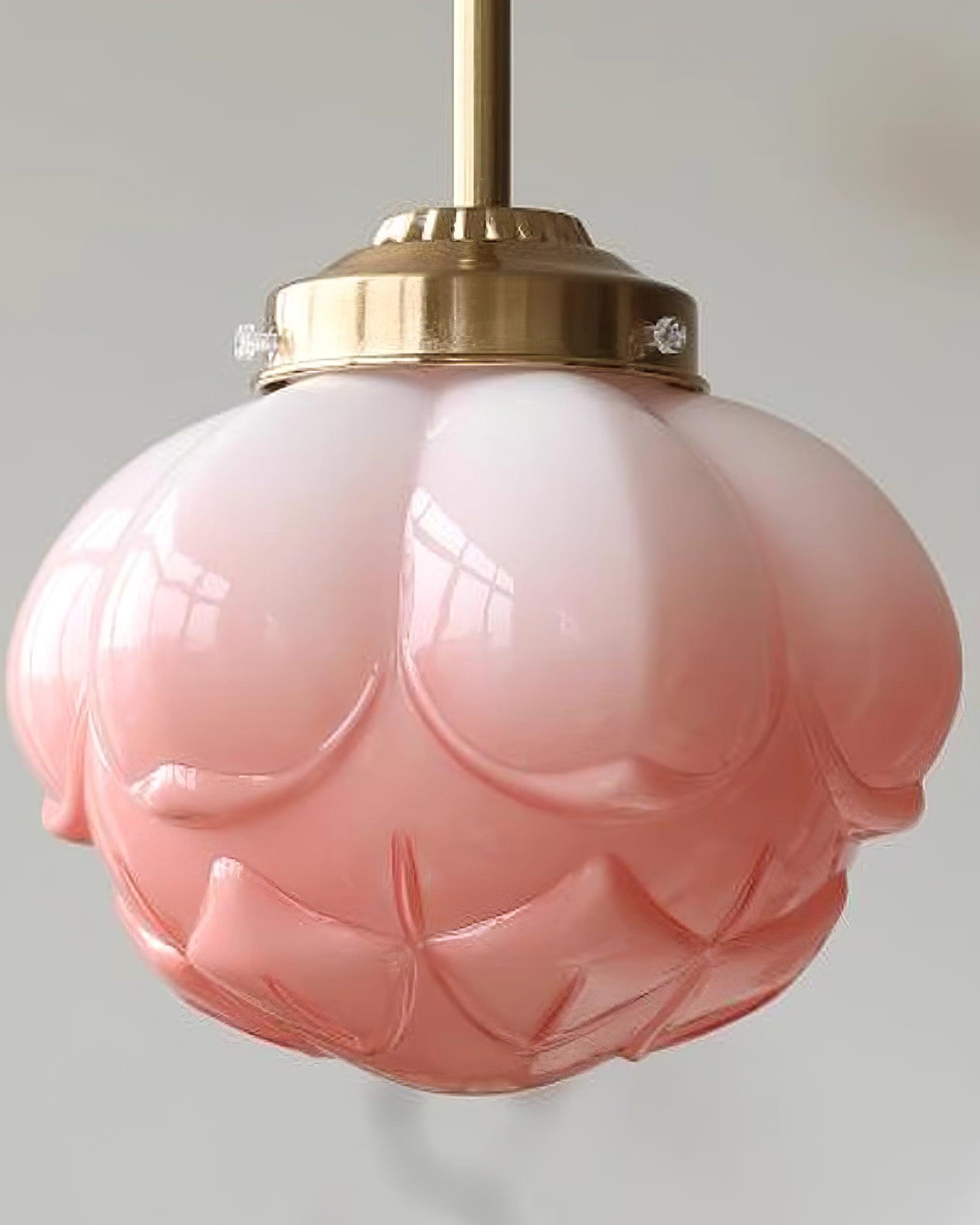 Pendant Lamp Metal and Glass Lotus Flower Shade Artistic Retro - Neutralighting