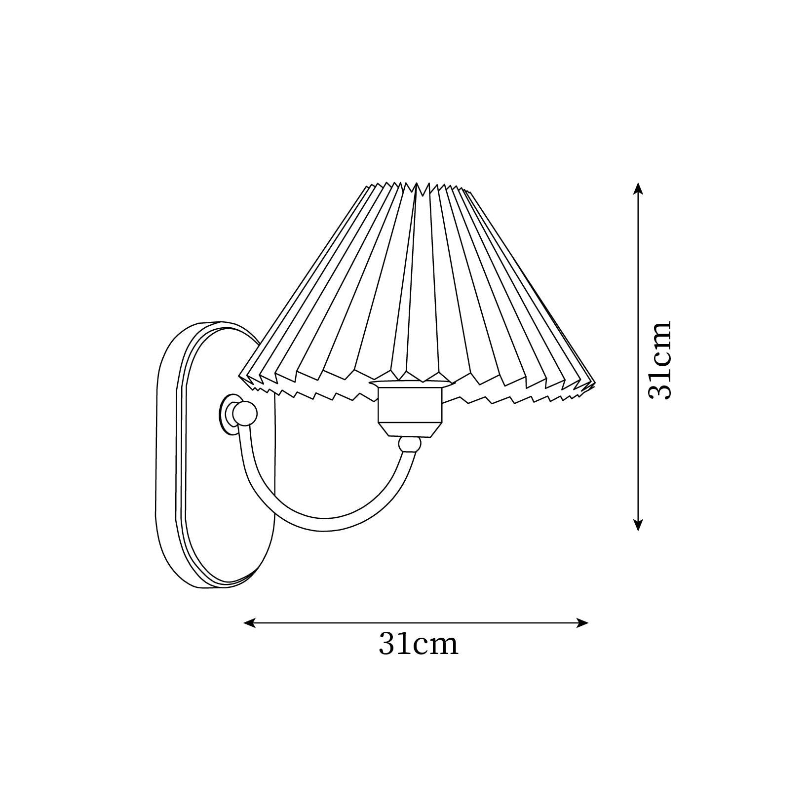 Solenne Vintage Pleated Shade Wall Lamp - Neutralighting