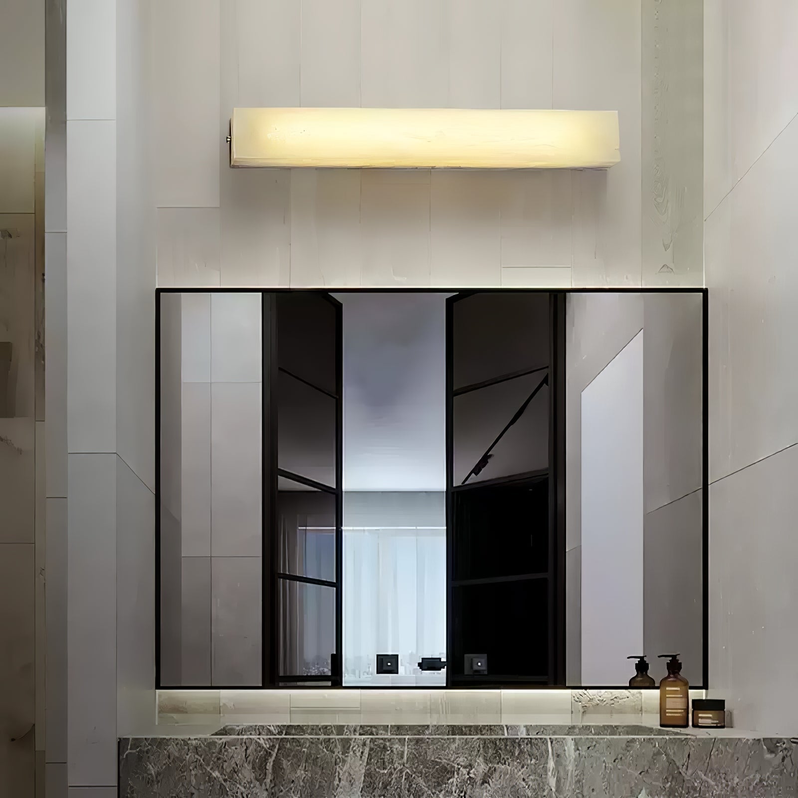 Irina Cylindrical Alabaster Wall Light - Neutralighting
