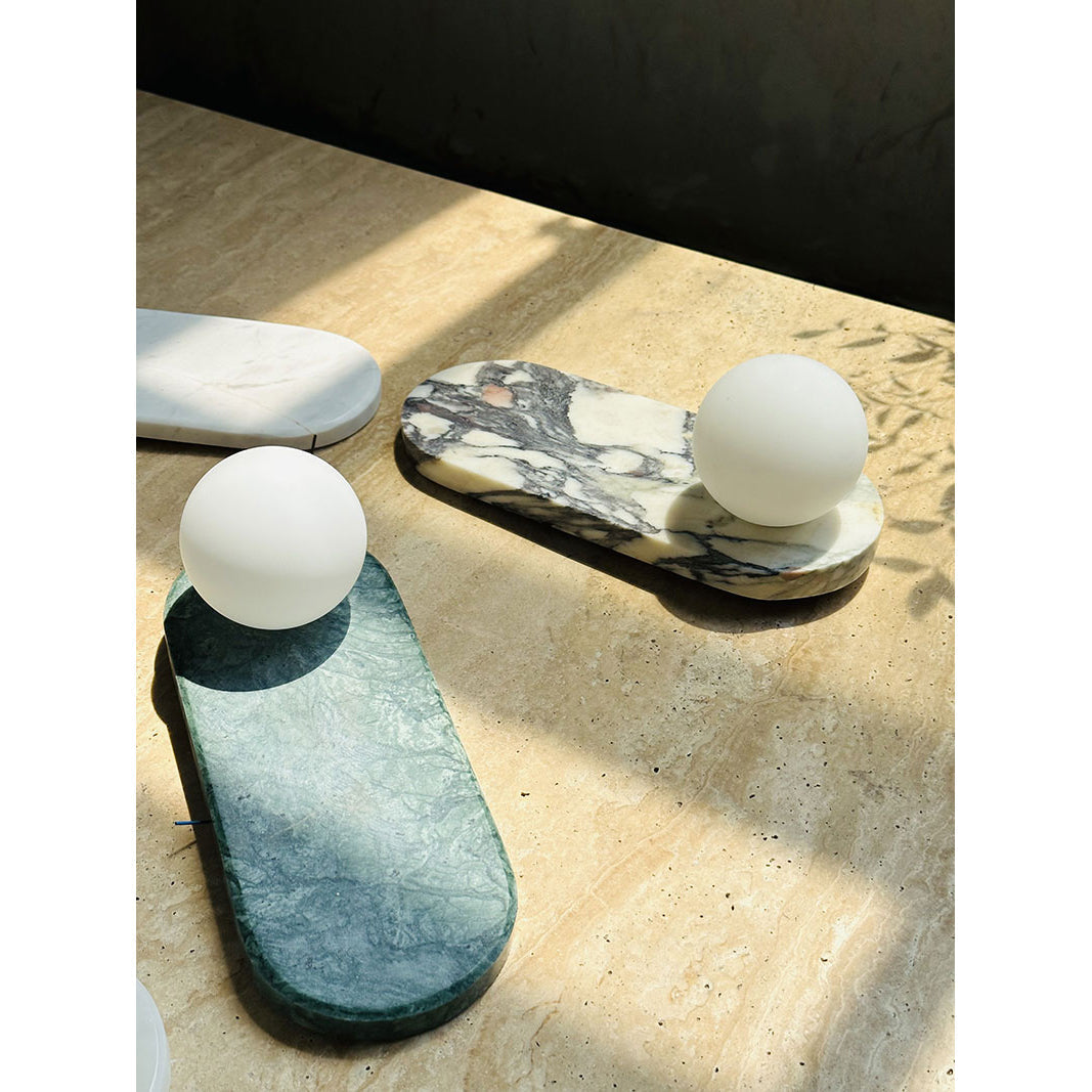 Sylv Oval Wall Lamp Marble - Neutralighting