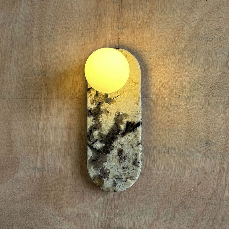 Sylv Oval Wall Lamp Marble - Neutralighting