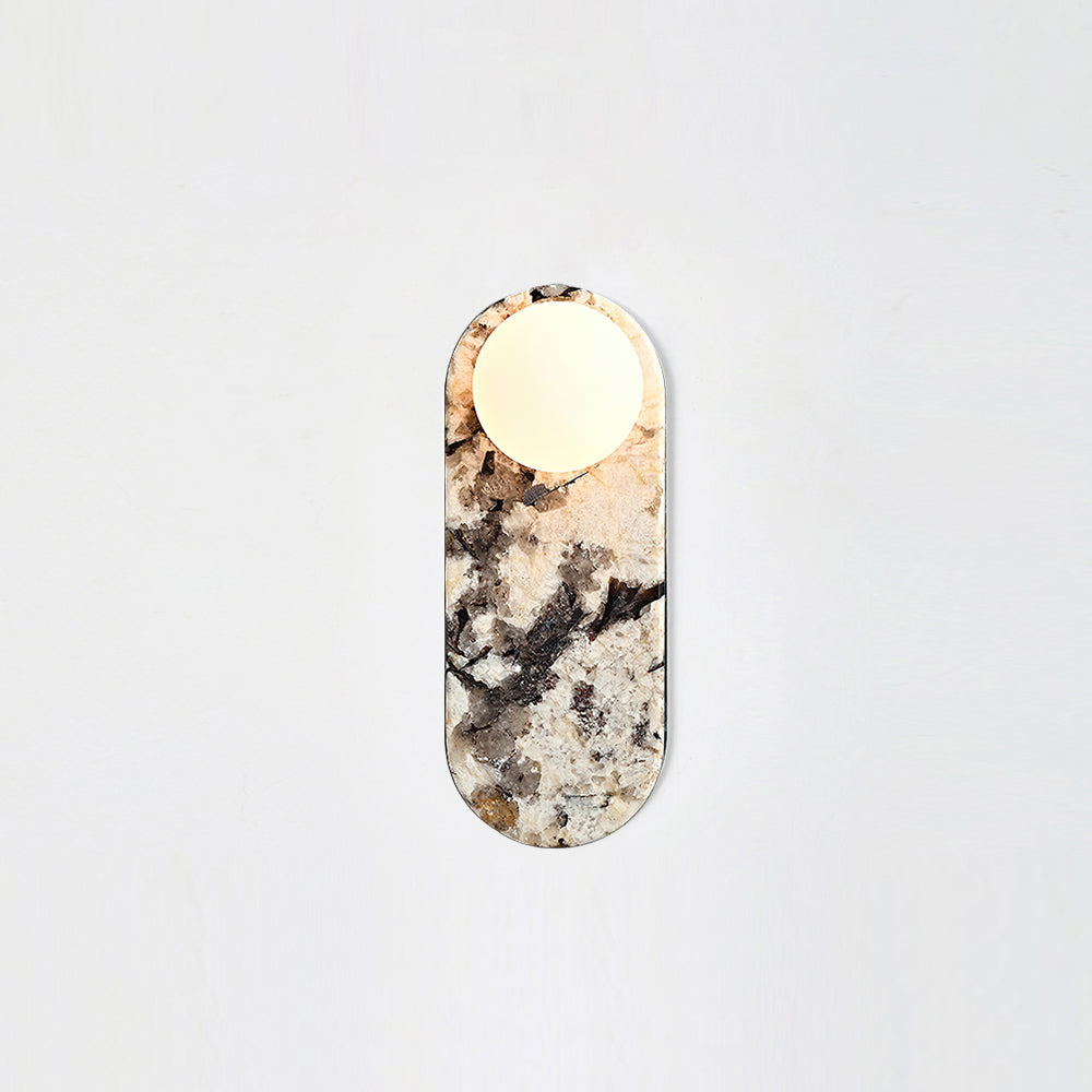 Sylv Oval Wall Lamp Marble - Neutralighting