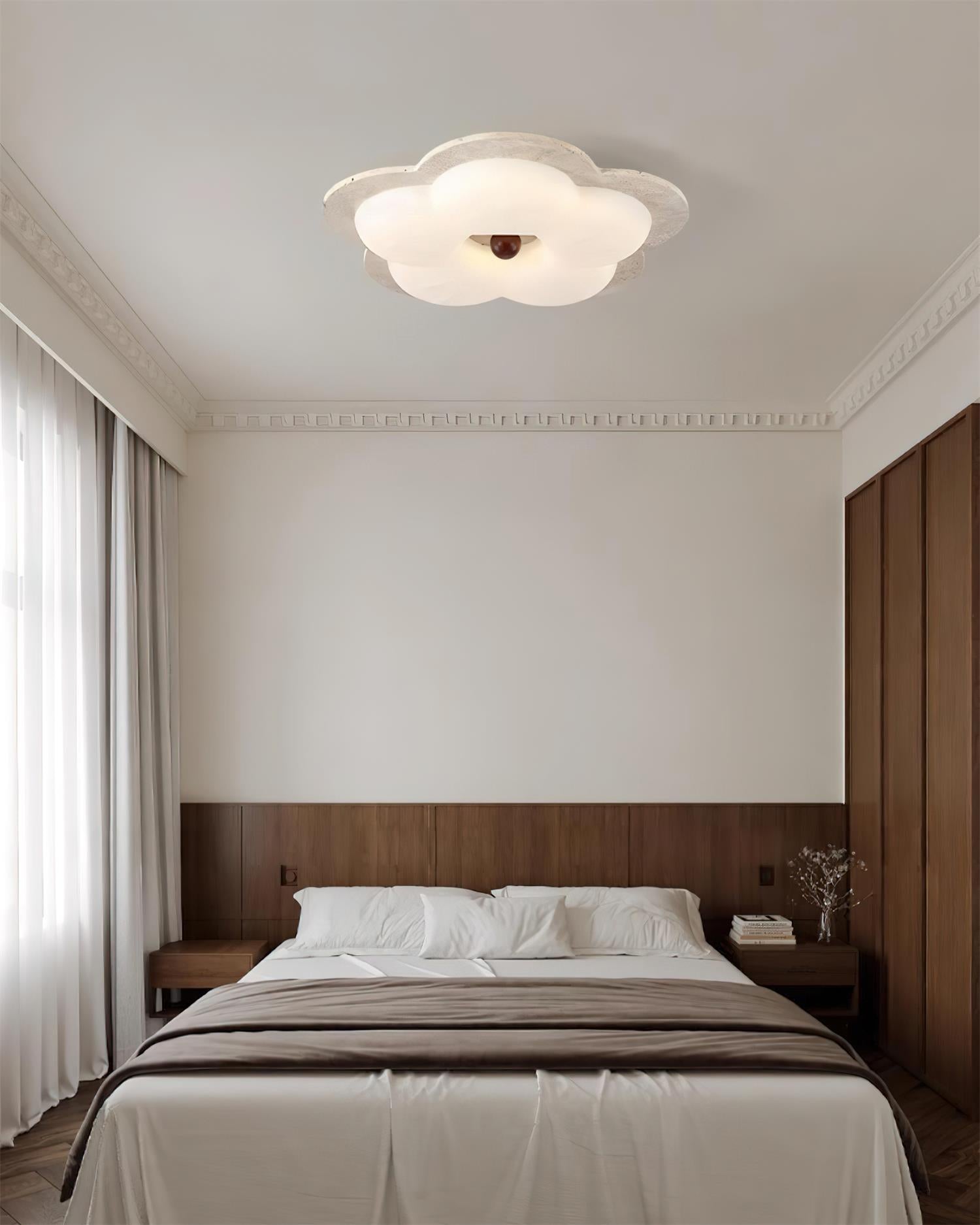Riita Flower Ceiling Light Travertine - Neutralighting