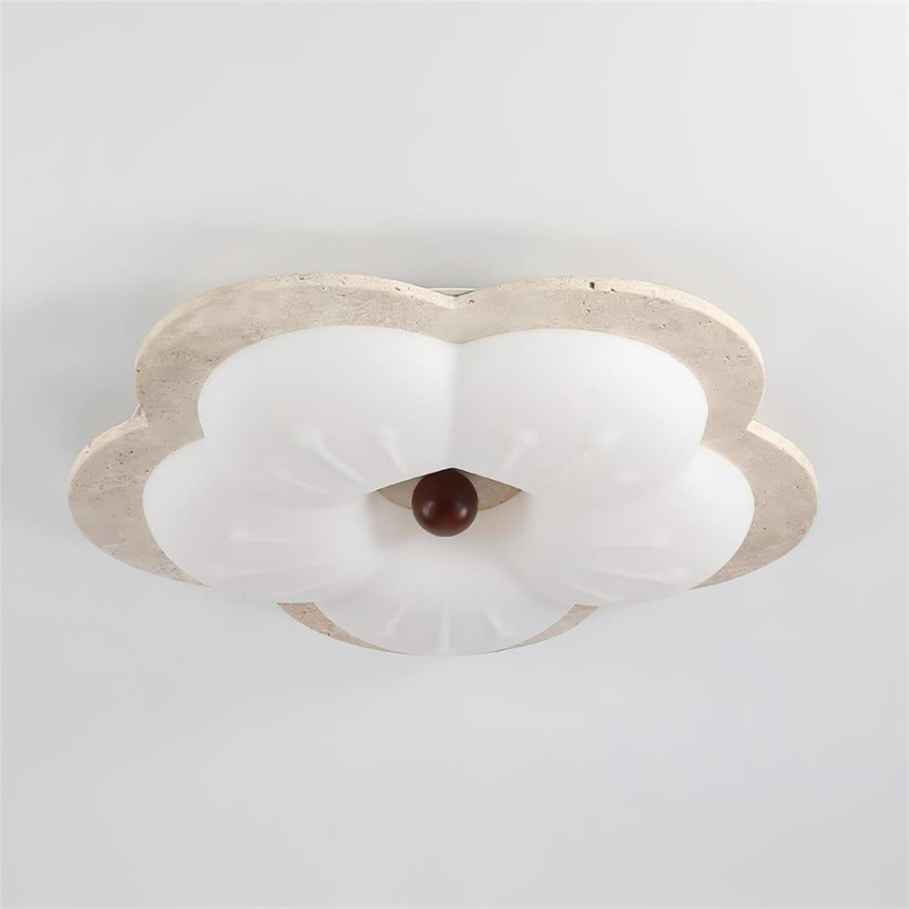 Riita Flower Ceiling Light Travertine - Neutralighting