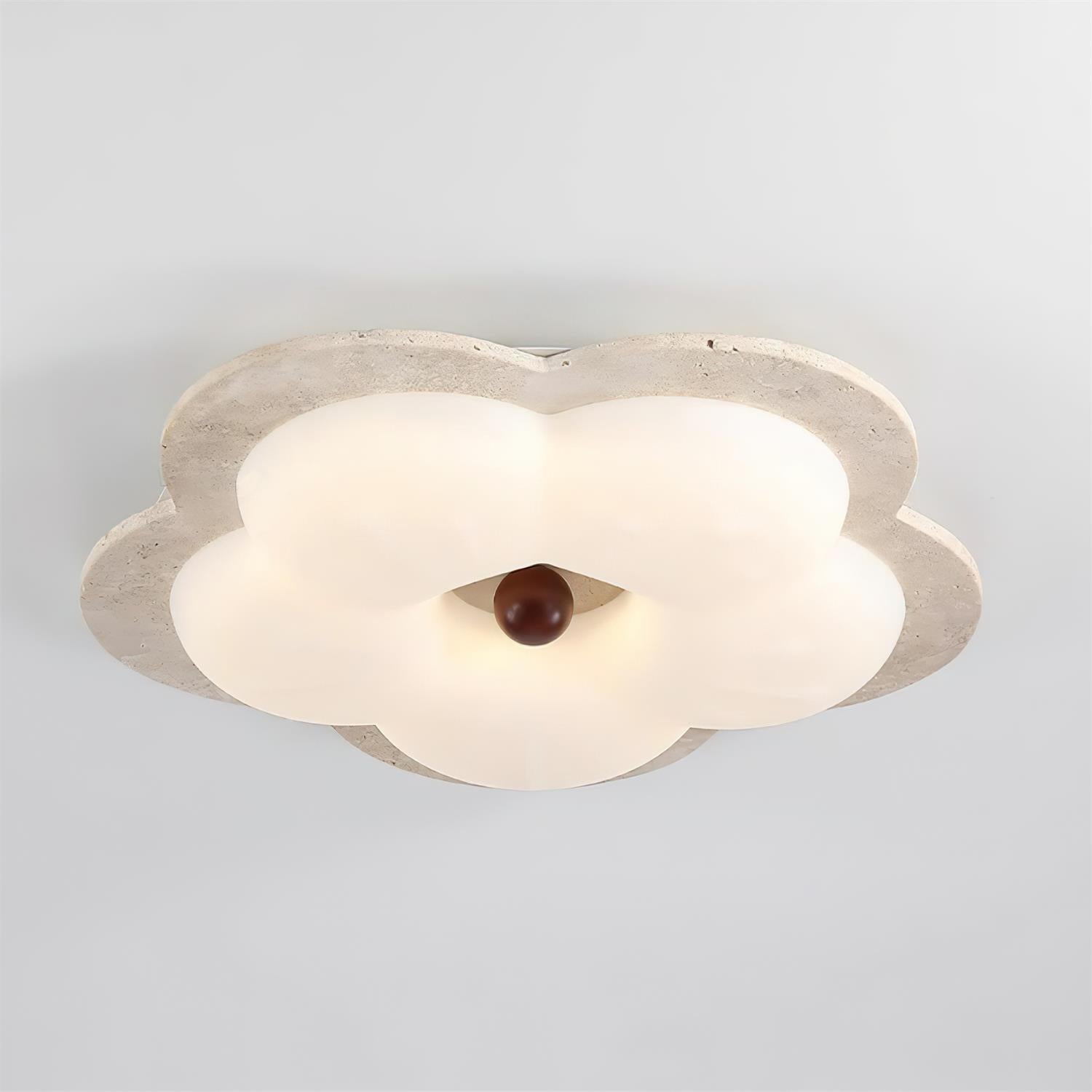 Riita Flower Ceiling Light Travertine - Neutralighting
