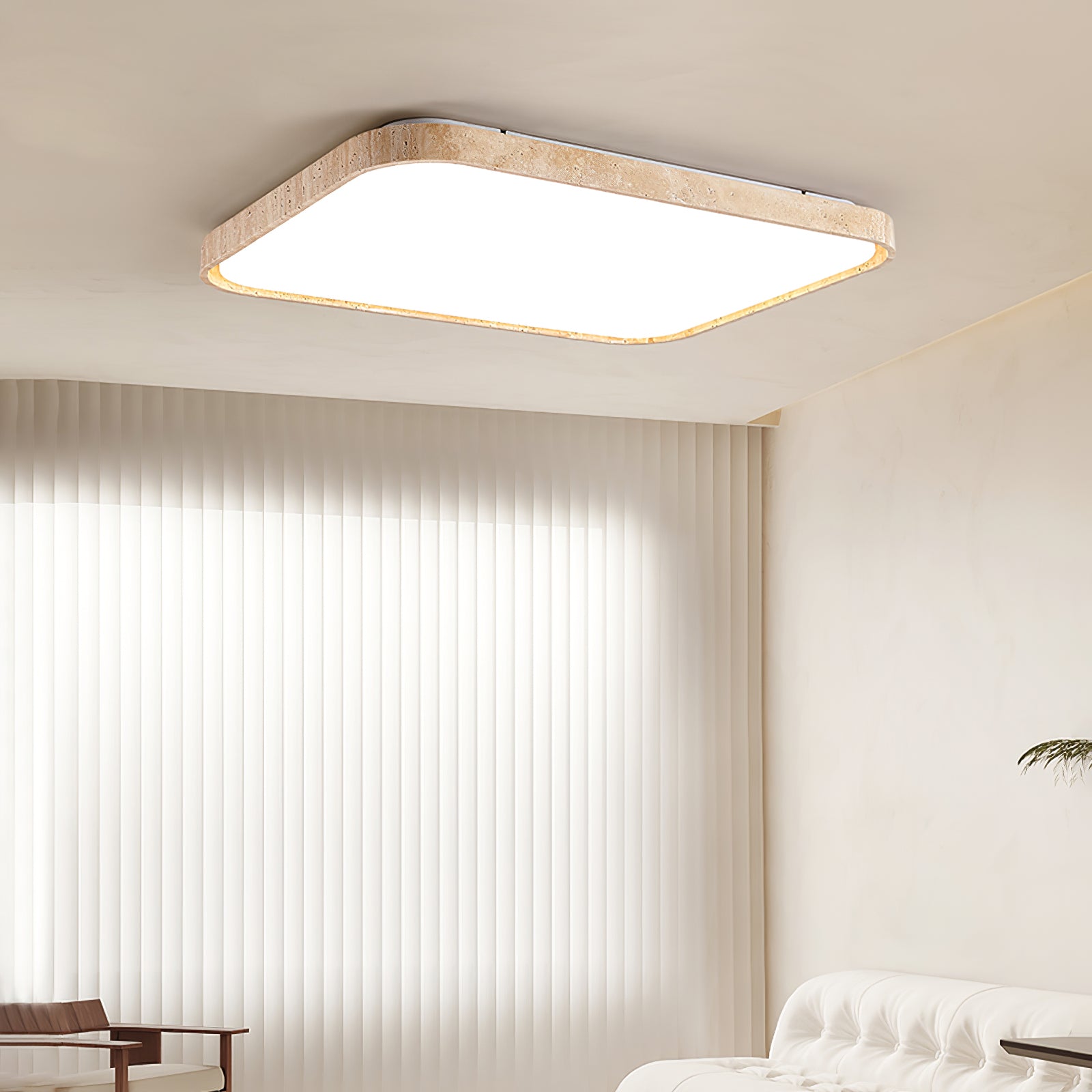 Aisle Travertine Square Ceiling Light - Neutralighting