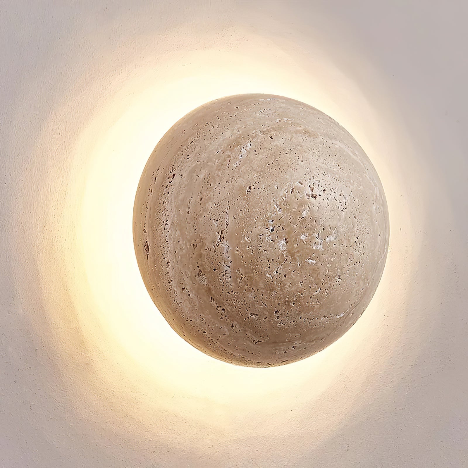 Nyvarion Minimalist Travertine Wall Light - Neutralighting