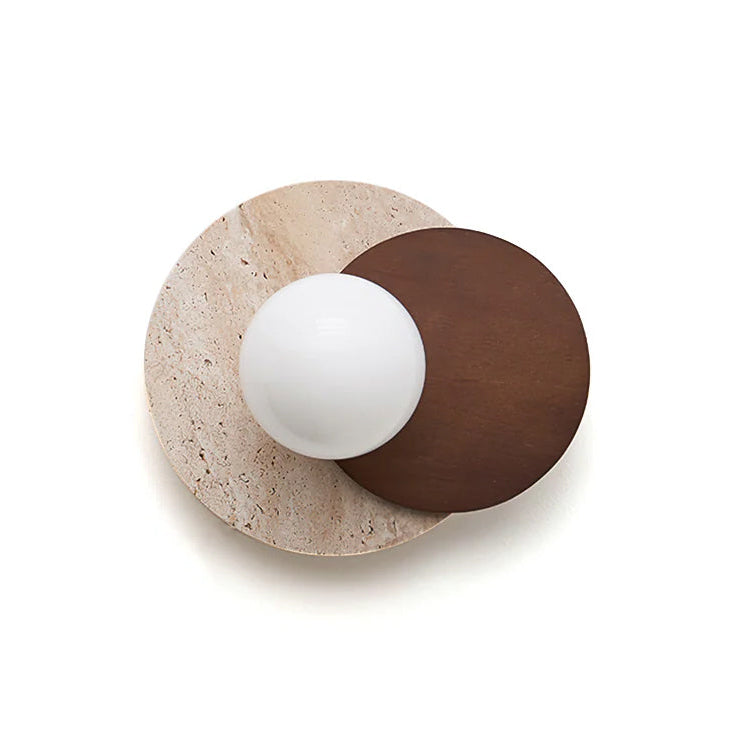 Eclipse Wall Lamp Overlapping Travertine - Neutralighting