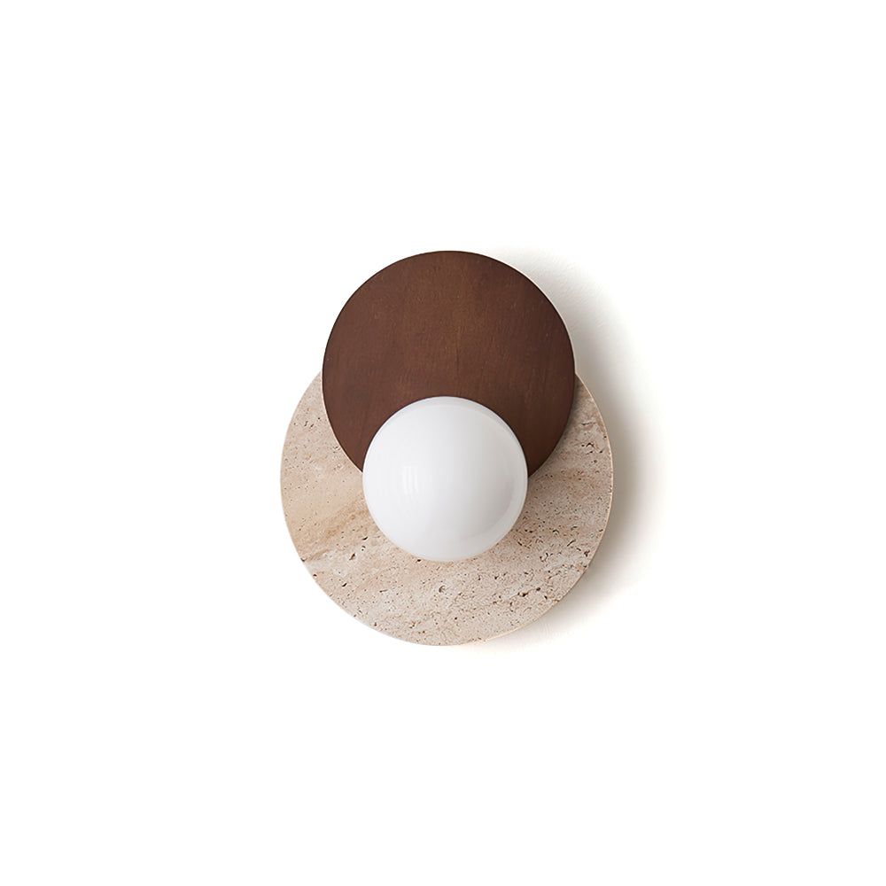 Eclipse Wall Lamp Overlapping Travertine - Neutralighting