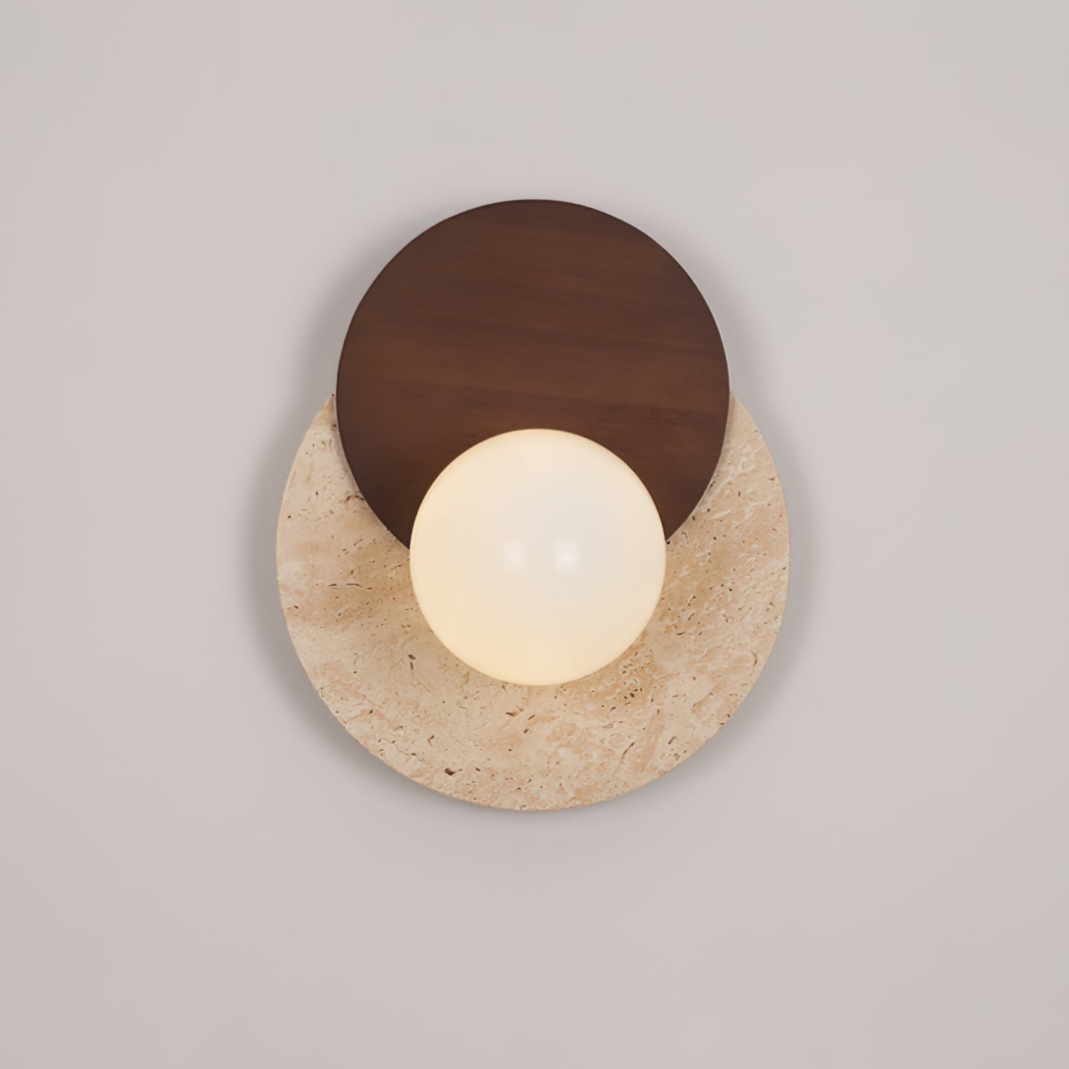 Eclipse Wall Lamp Overlapping Travertine - Neutralighting