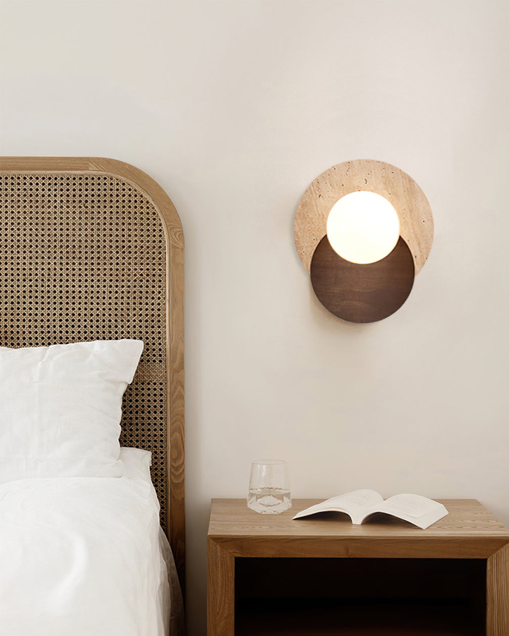 Eclipse Wall Lamp Overlapping Travertine - Neutralighting