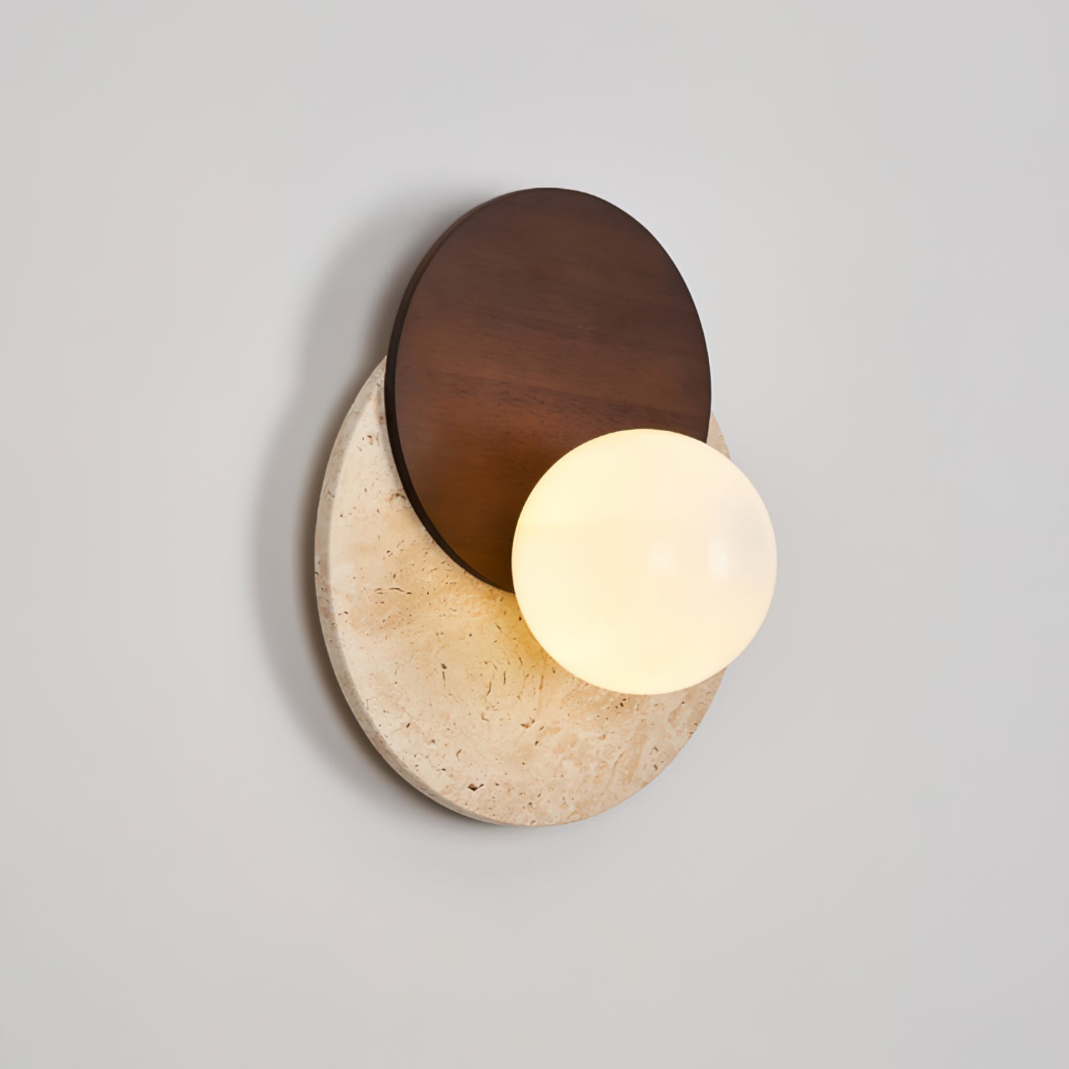 Eclipse Wall Lamp Overlapping Travertine - Neutralighting
