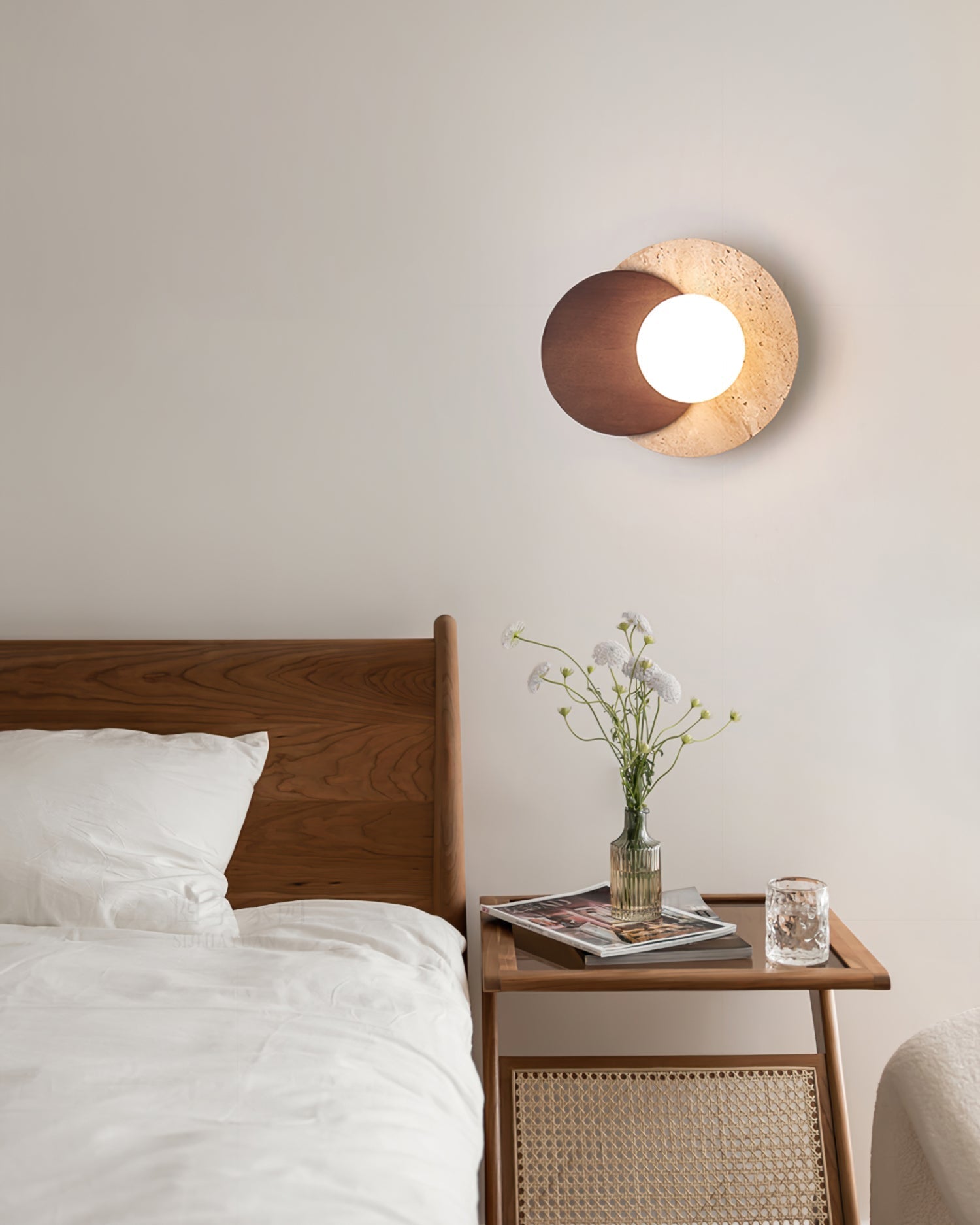 Eclipse Wall Lamp Overlapping Travertine - Neutralighting