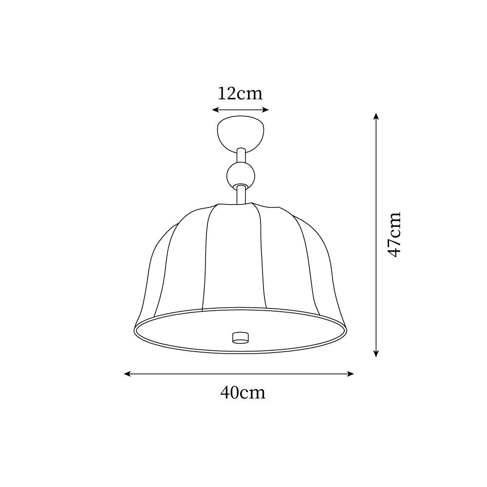 Ceiling Light in Fabric, Metal and Wood for Warm Interiors Elegant - Neutralighting