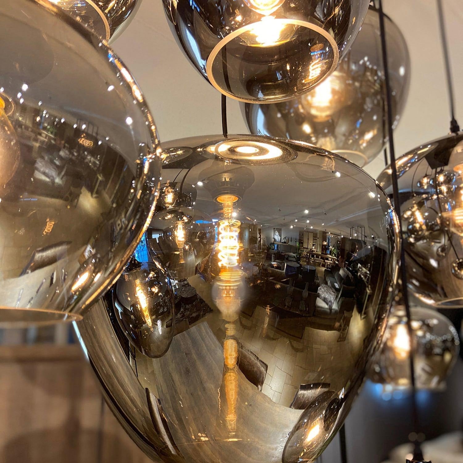 June Minimalist Bottle Glass Pendant Light Smoke Gray - Neutralighting