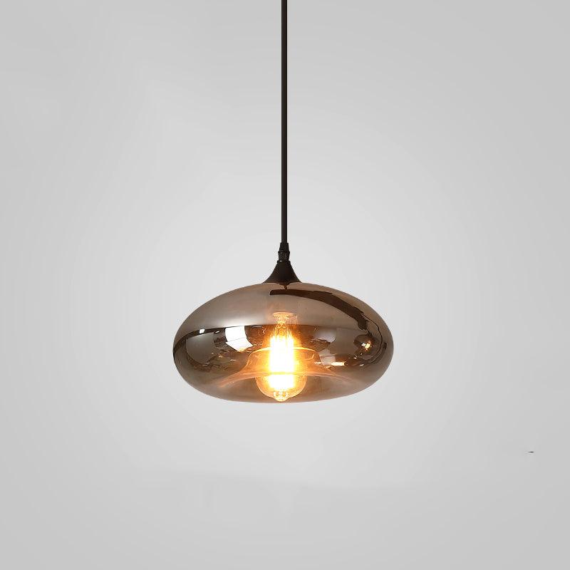 June Minimalist Bottle Glass Pendant Light Smoke Gray - Neutralighting