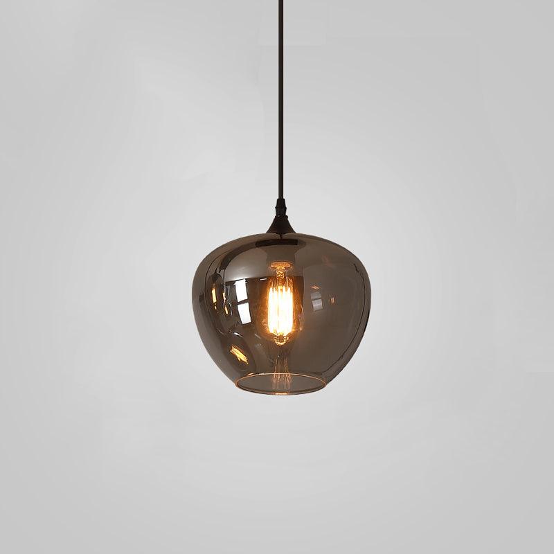 June Minimalist Bottle Glass Pendant Light Smoke Gray - Neutralighting