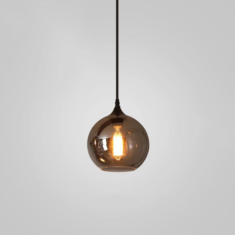 June Minimalist Bottle Glass Pendant Light Smoke Gray - Neutralighting