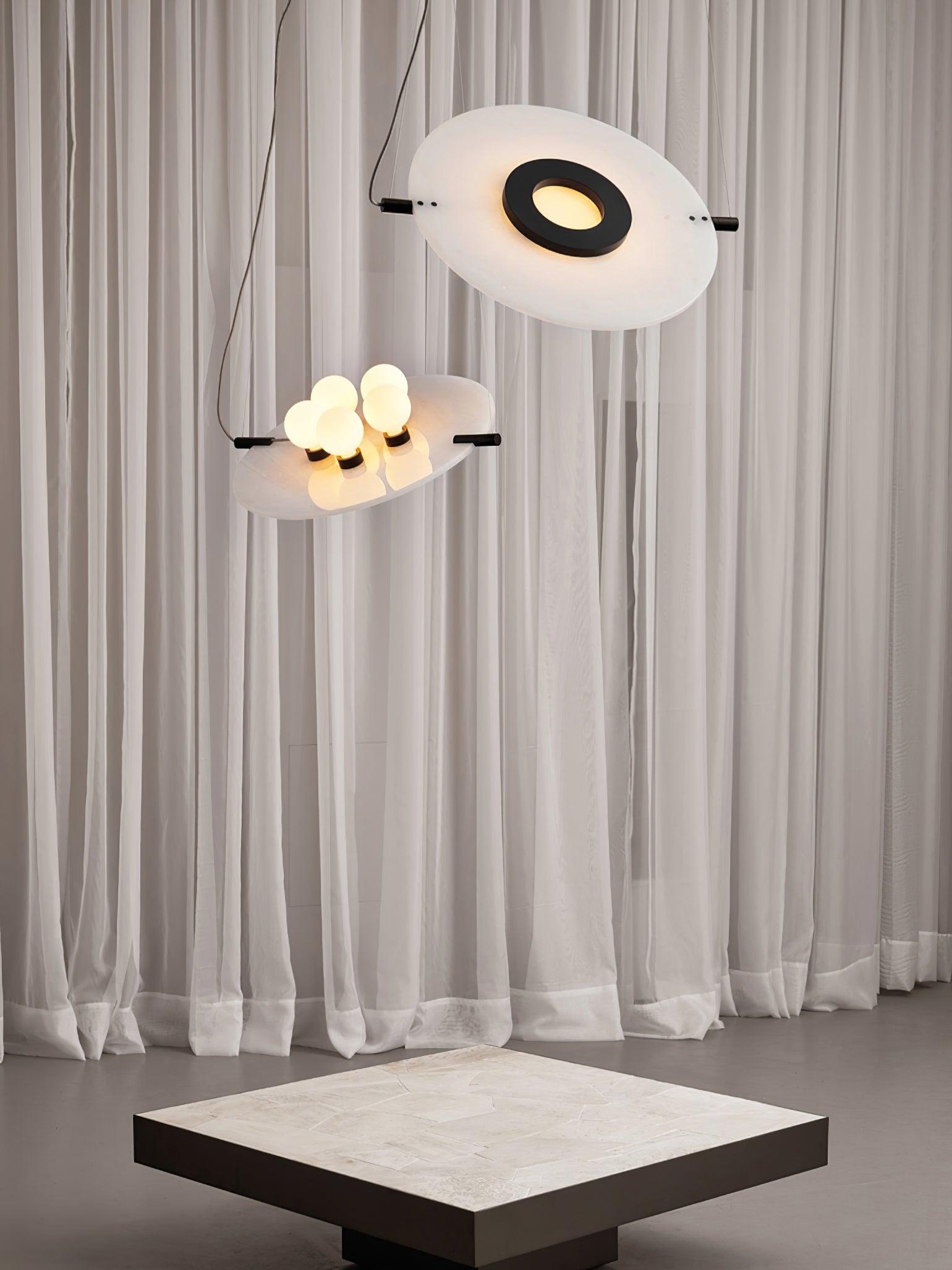 Imirila Disc Shaped Glass Pendant Light - Neutralighting