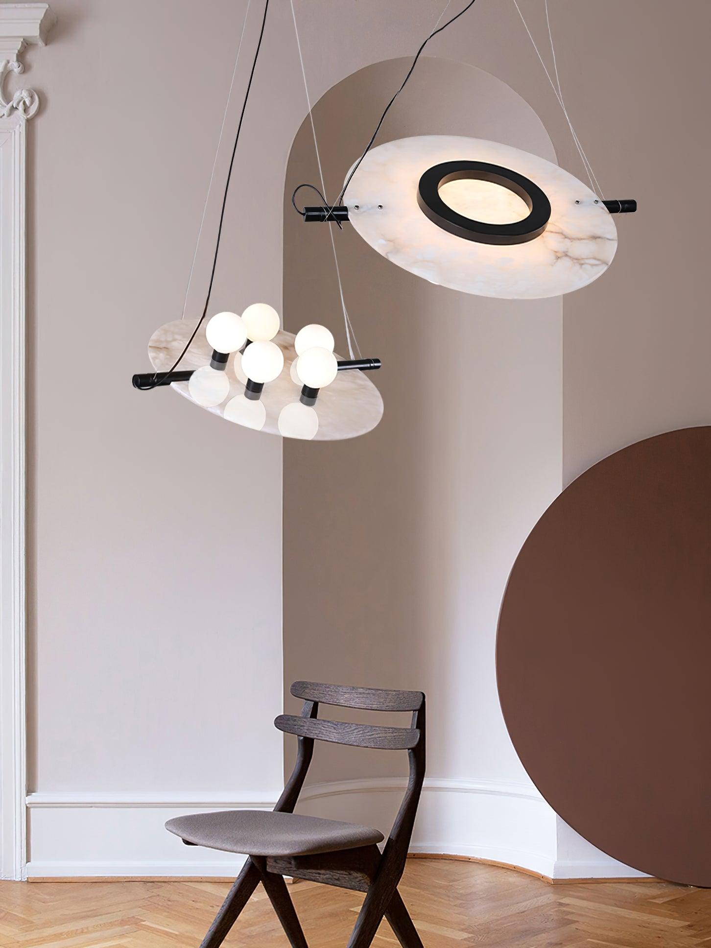 Imirila Disc Shaped Glass Pendant Light - Neutralighting