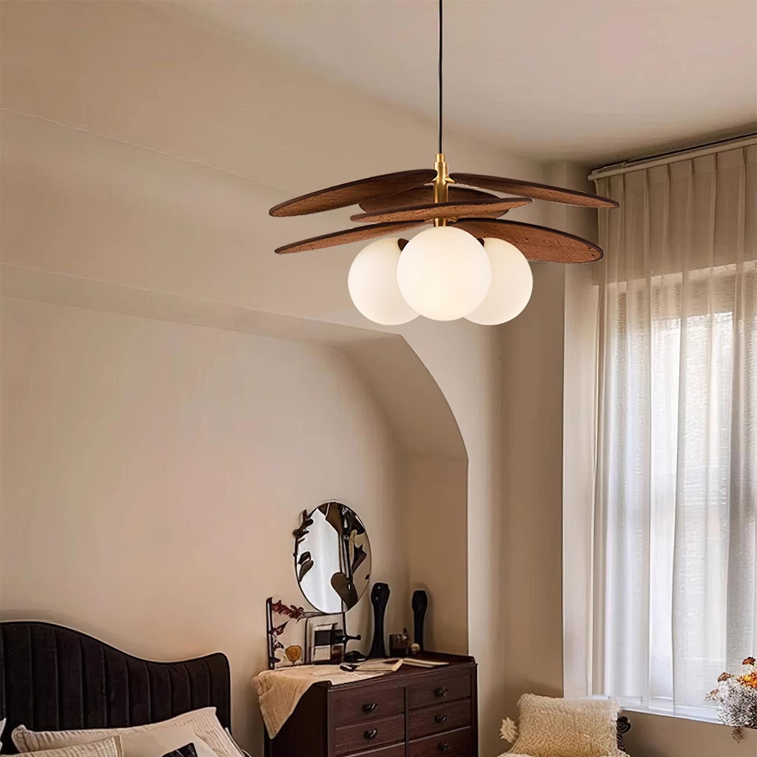 Florin Wooden Petal Pendant Light - Neutralighting