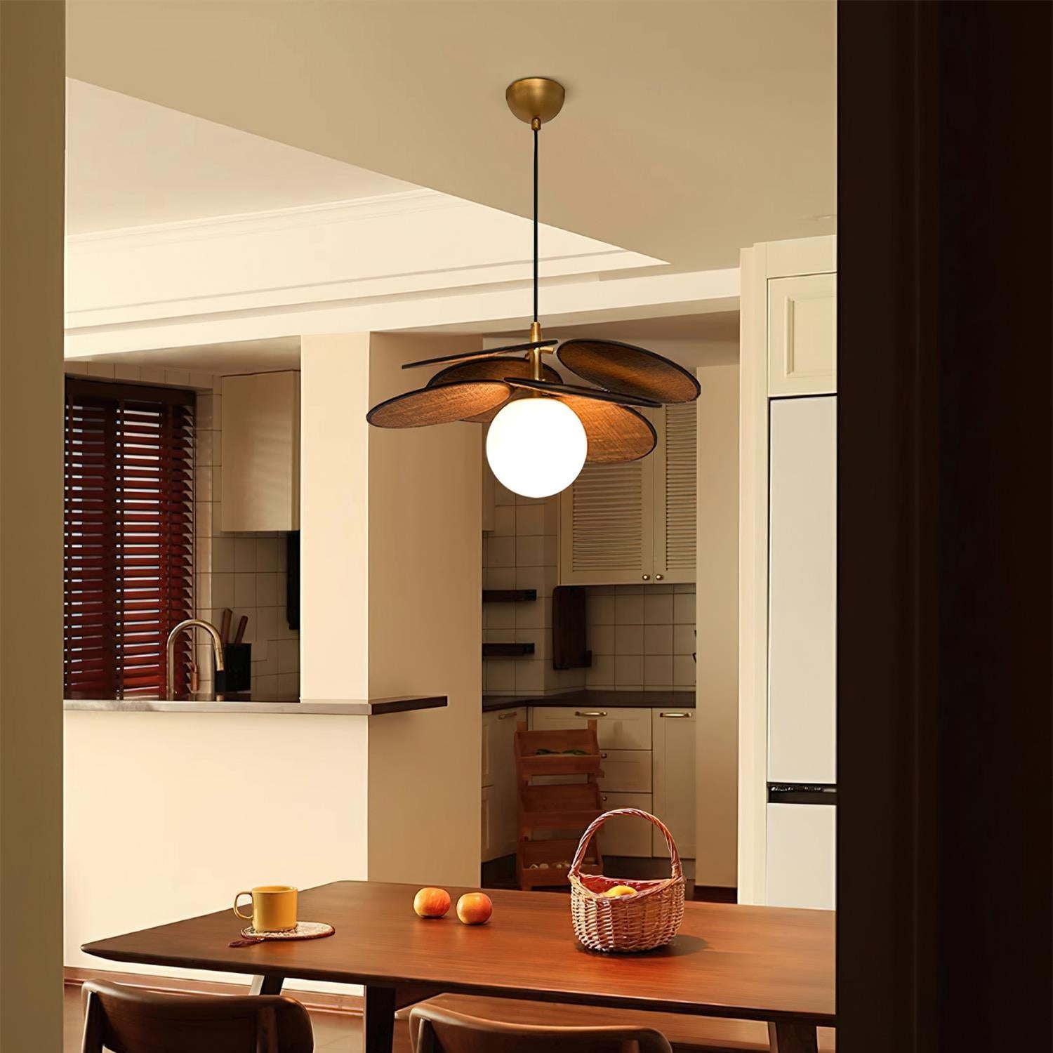 Florin Wooden Petal Pendant Light - Neutralighting