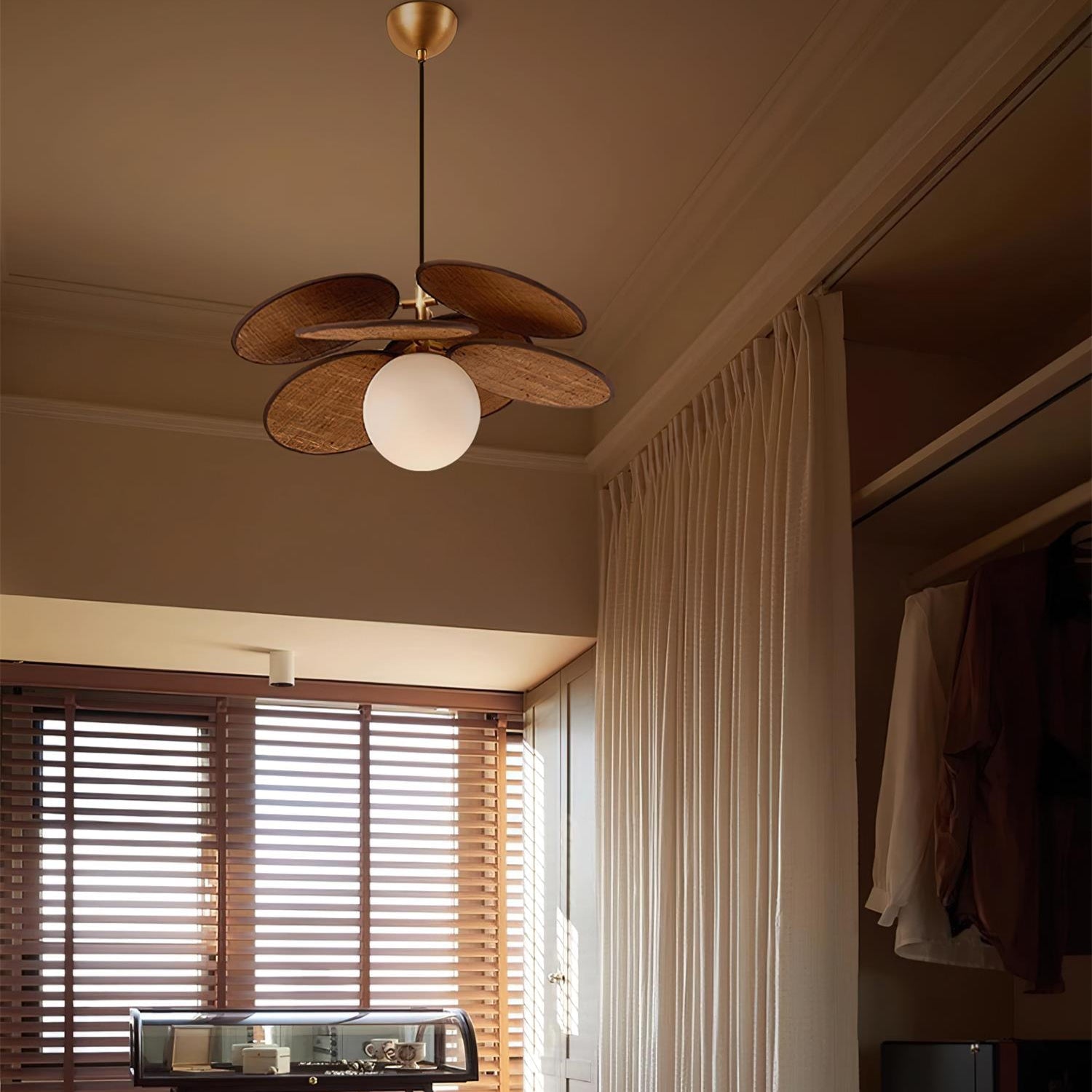 Florin Wooden Petal Pendant Light - Neutralighting