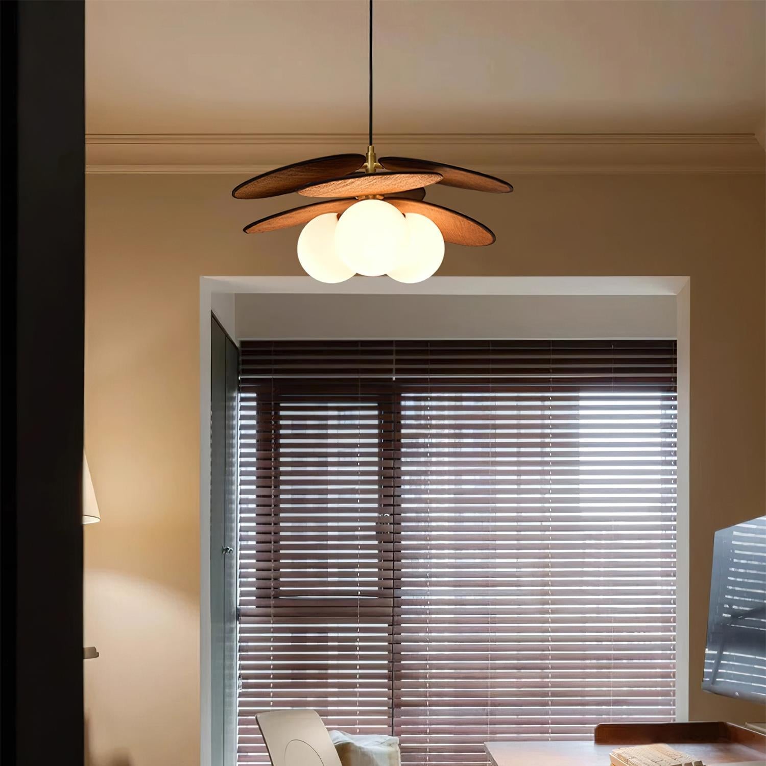 Florin Wooden Petal Pendant Light - Neutralighting