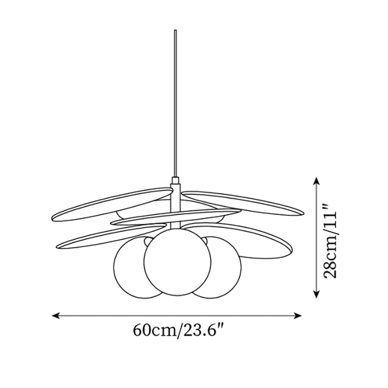 Florin Wooden Petal Pendant Light - Neutralighting