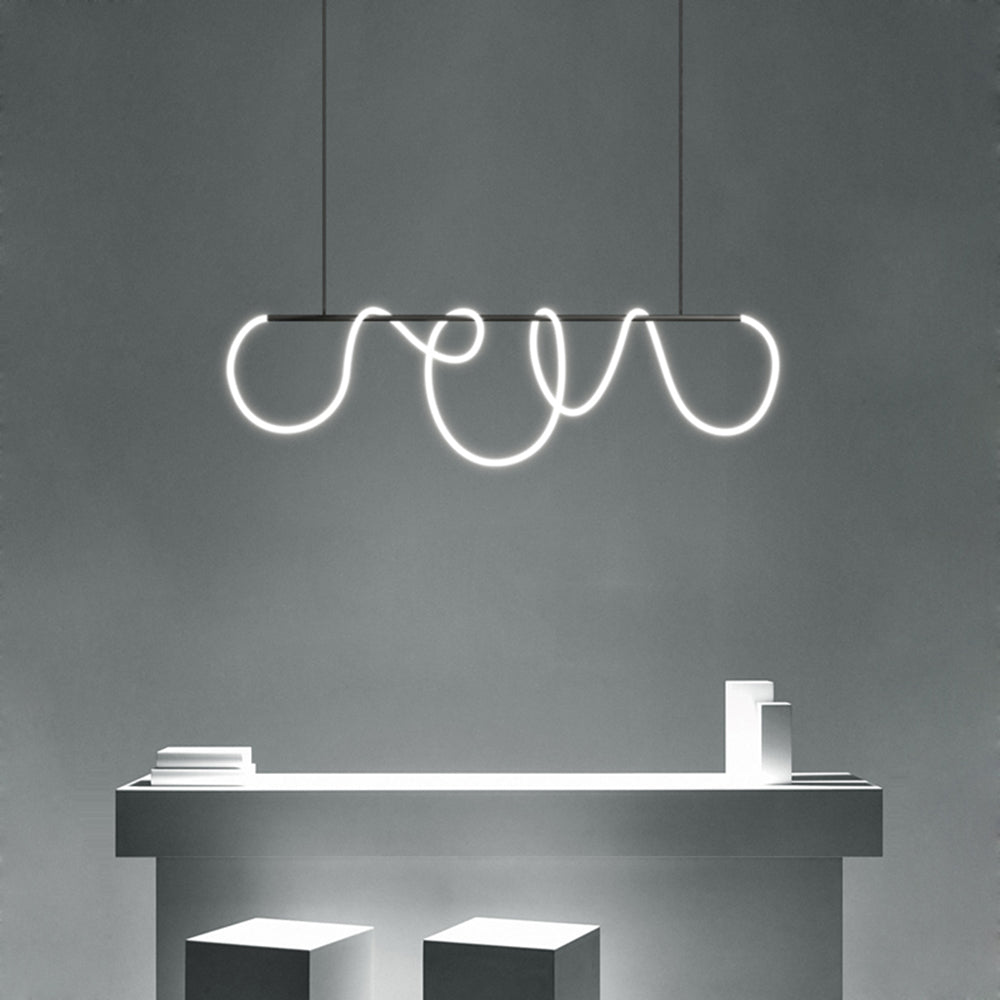 Arisha Curved & Linear Semi Flush Mount Ceiling Light, Gold - Neutralighting