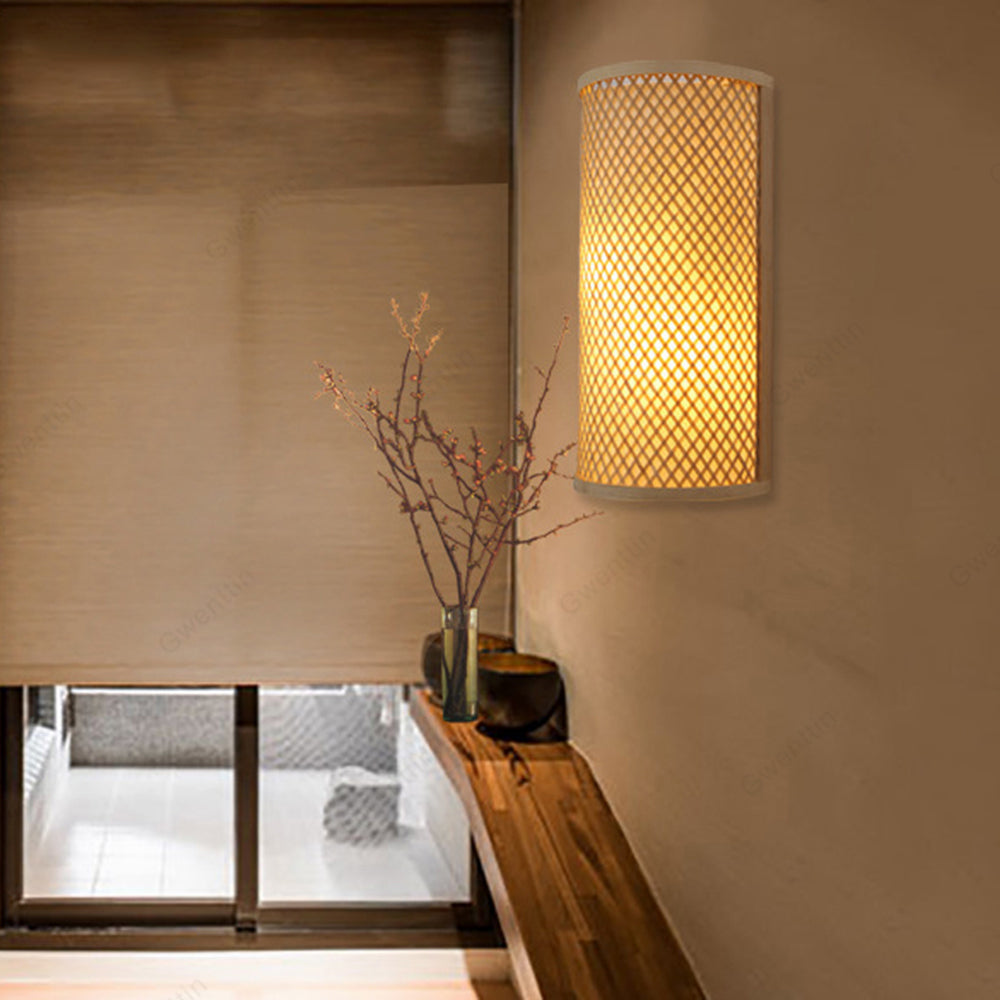 Muto Led Wall Mounted Bedside Lamp, Rattan/Acrylic, Bedroom - Neutralighting
