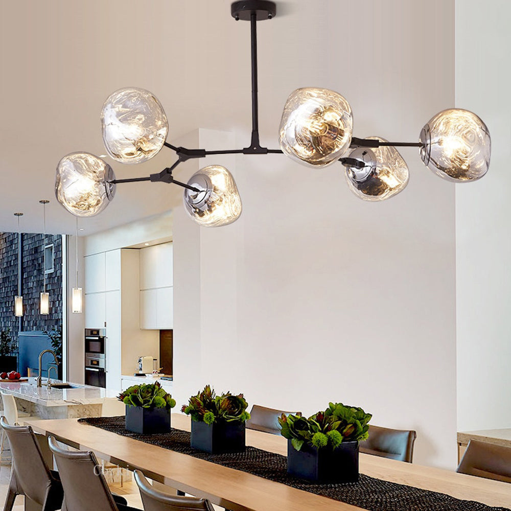 Arisha Modern Globe Lava 3 Pendant Light Fixture - Neutralighting