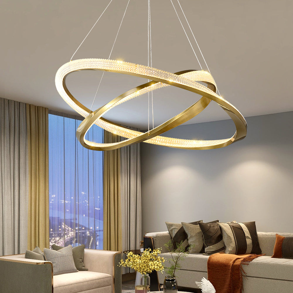 Arisha Minimalist Ring Spiral Shape Pendant Light,Gold - Neutralighting