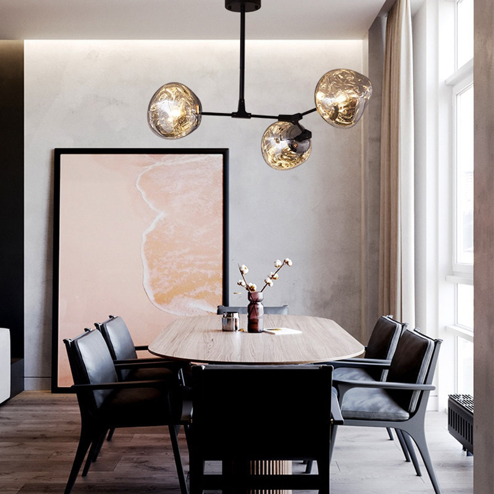 Arisha Modern Globe Lava 3 Pendant Light Fixture - Neutralighting