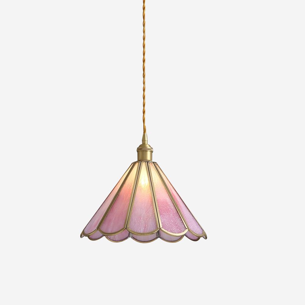 Lione Pink Stained Glass Pendant Light - Neutralighting