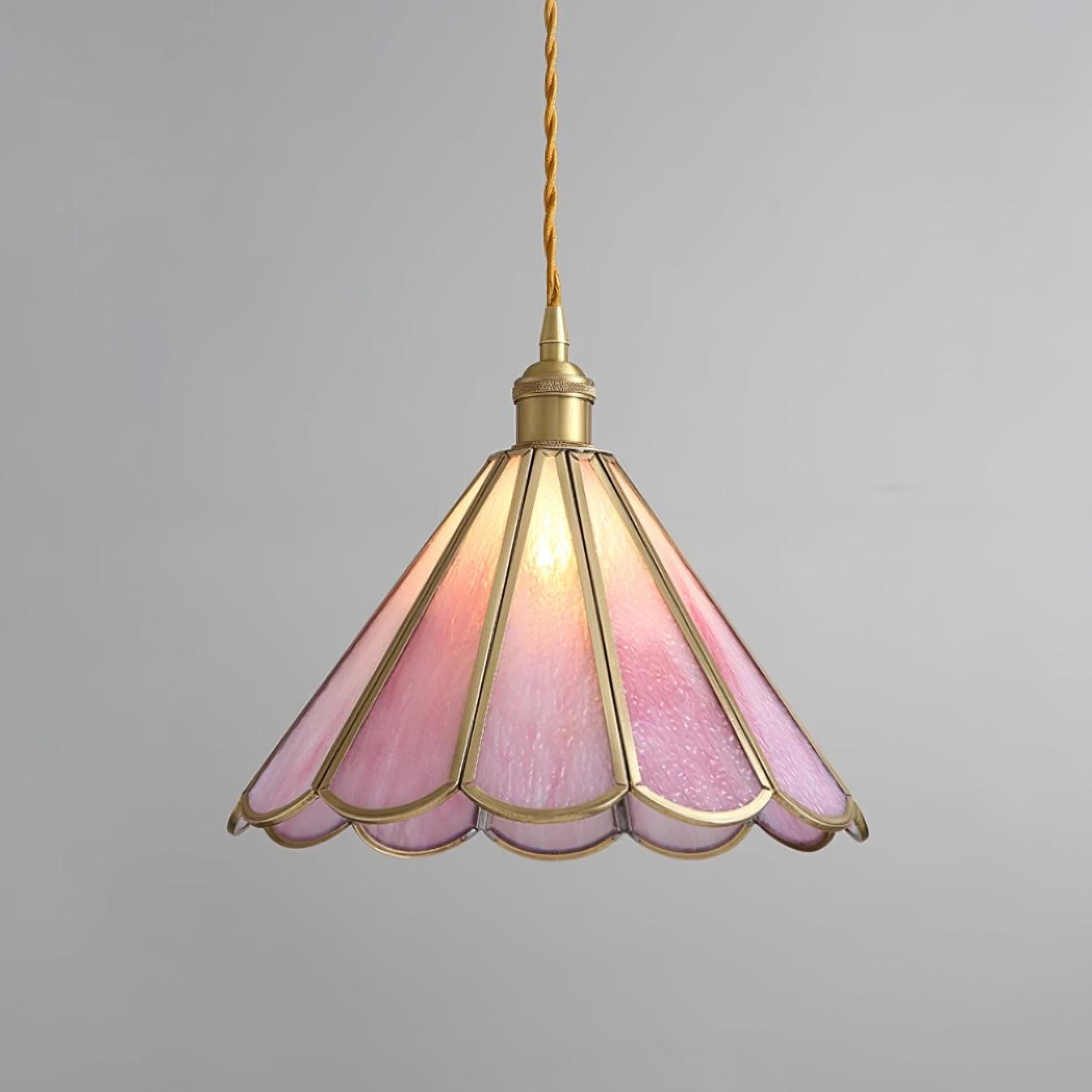 Lione Pink Stained Glass Pendant Light - Neutralighting