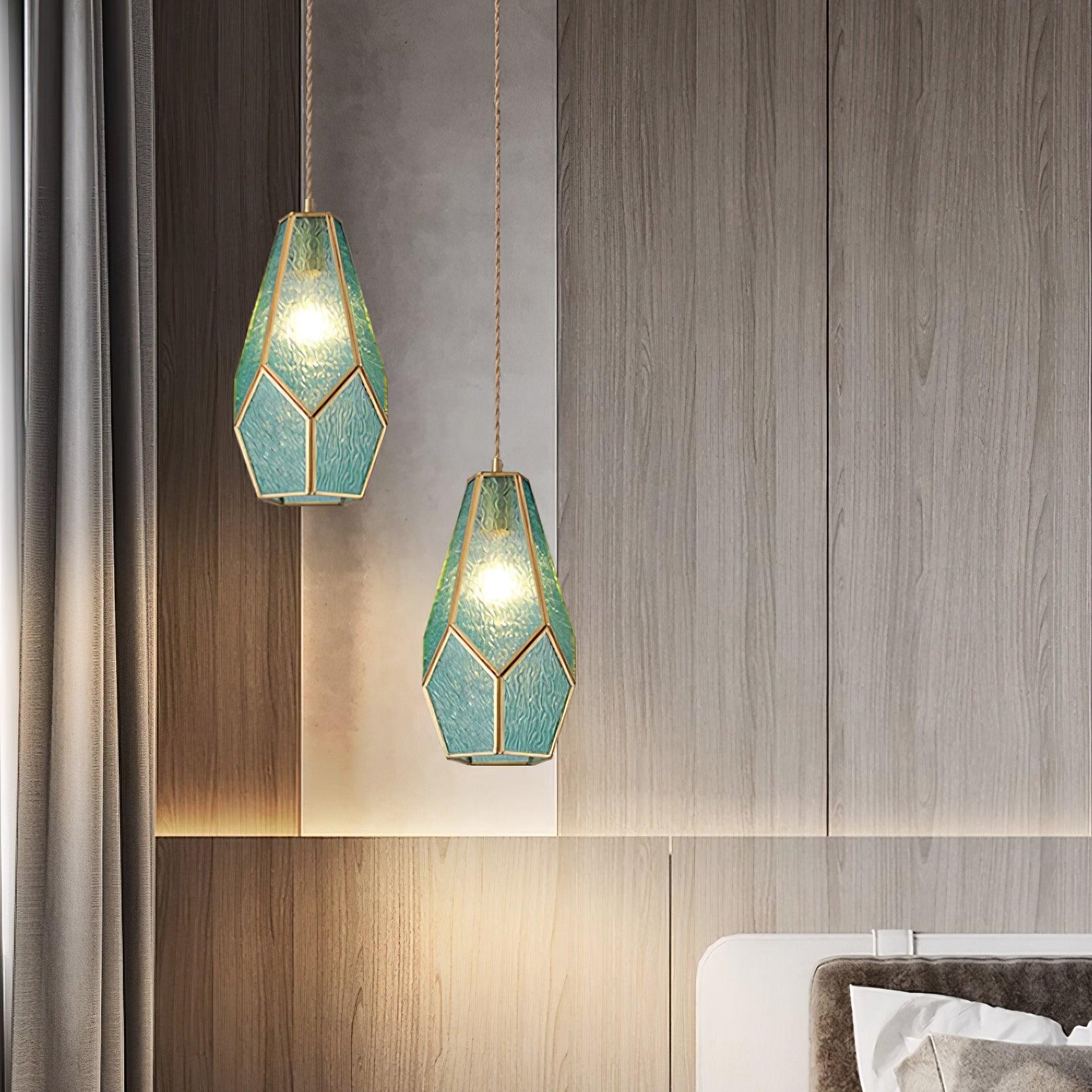 Lione Pink Stained Glass Pendant Light - Neutralighting