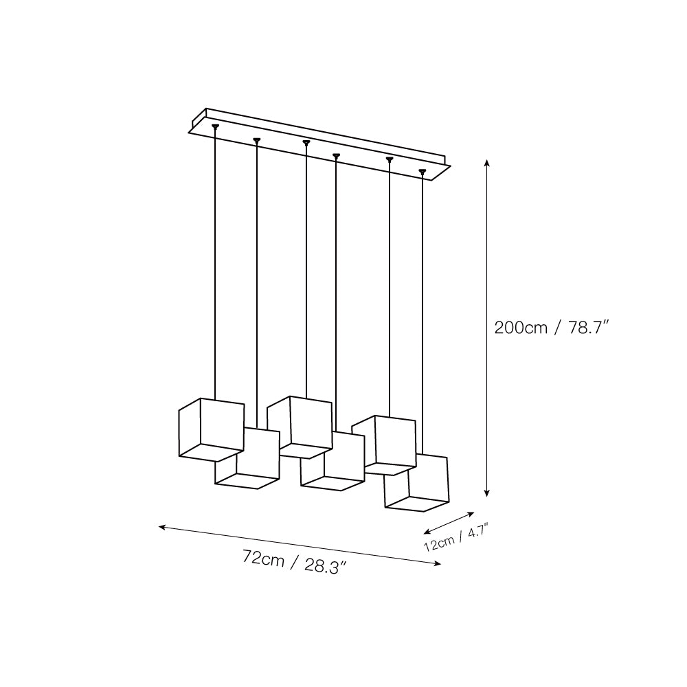 Jarnbruvyd Individual Modern Box Alabaster Chandelier - Neutralighting