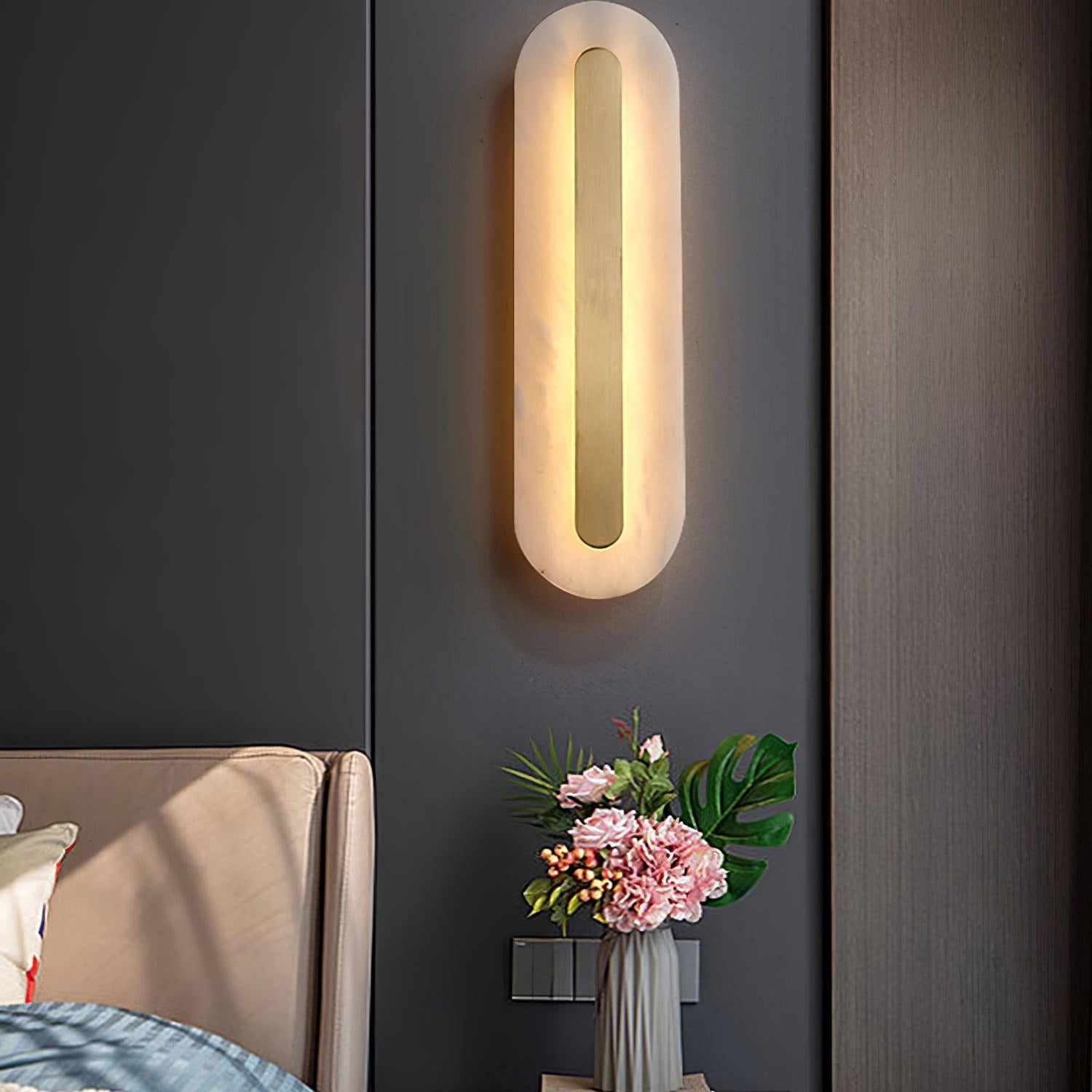 Hurn Alabaster Rounded Wall Lamp - Neutralighting