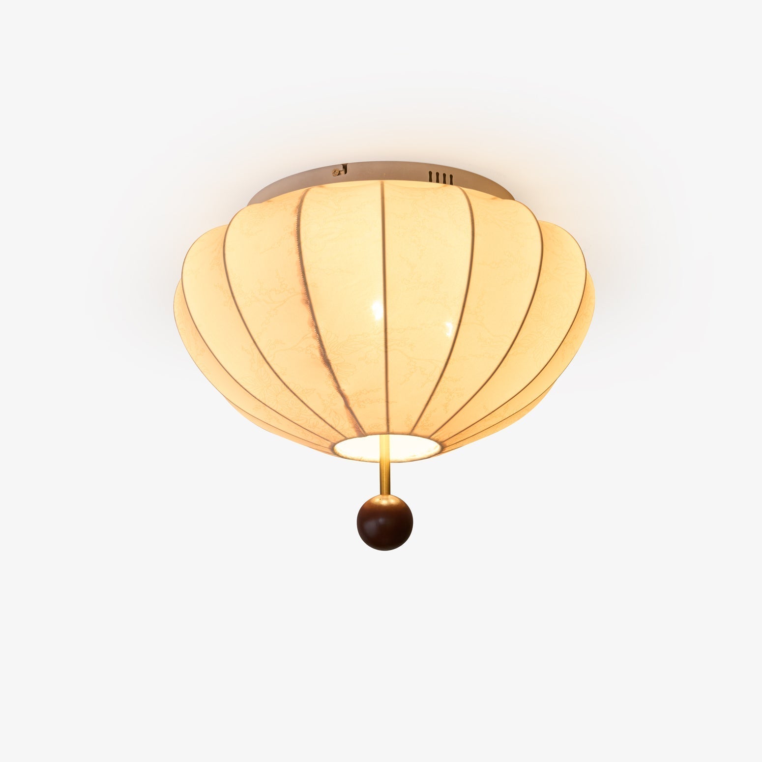 Willow Ceiling Light Marceline Wood & Fabric - Neutralighting